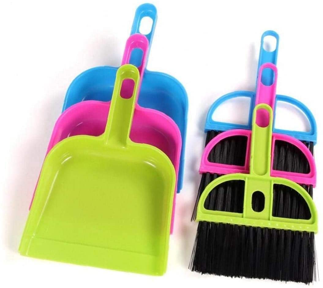 Krush Mini Dustpan and Brush Set - Compact Cleaning Tool for Laptops, Keyboards, Tables, Cars & Carpets | Small Plastic Dustpan with Broom | Ideal for Home, Office, Car & Pet Hair Cleaning (Multicolor, 1-Pack)