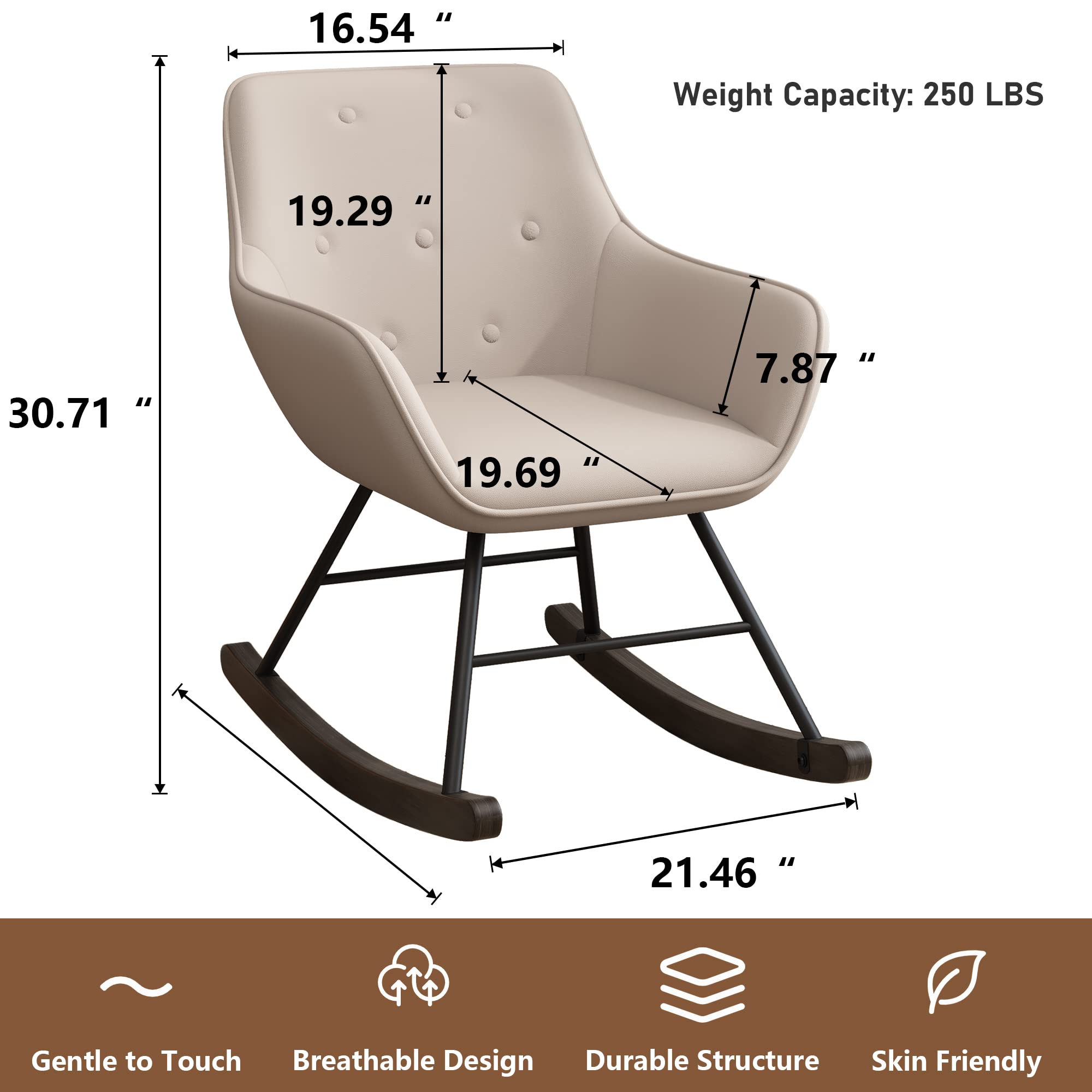 Aklais 2-Piece Accent Chair Set - Upholstered Living Room Armchairs with Solid Wood Legs, Button Tufted Design, Comfortable Side Chairs for Living Room, Bedroom, Office - Light Grey - Perfect for Reading Nooks, Guest Seating & Home Decor