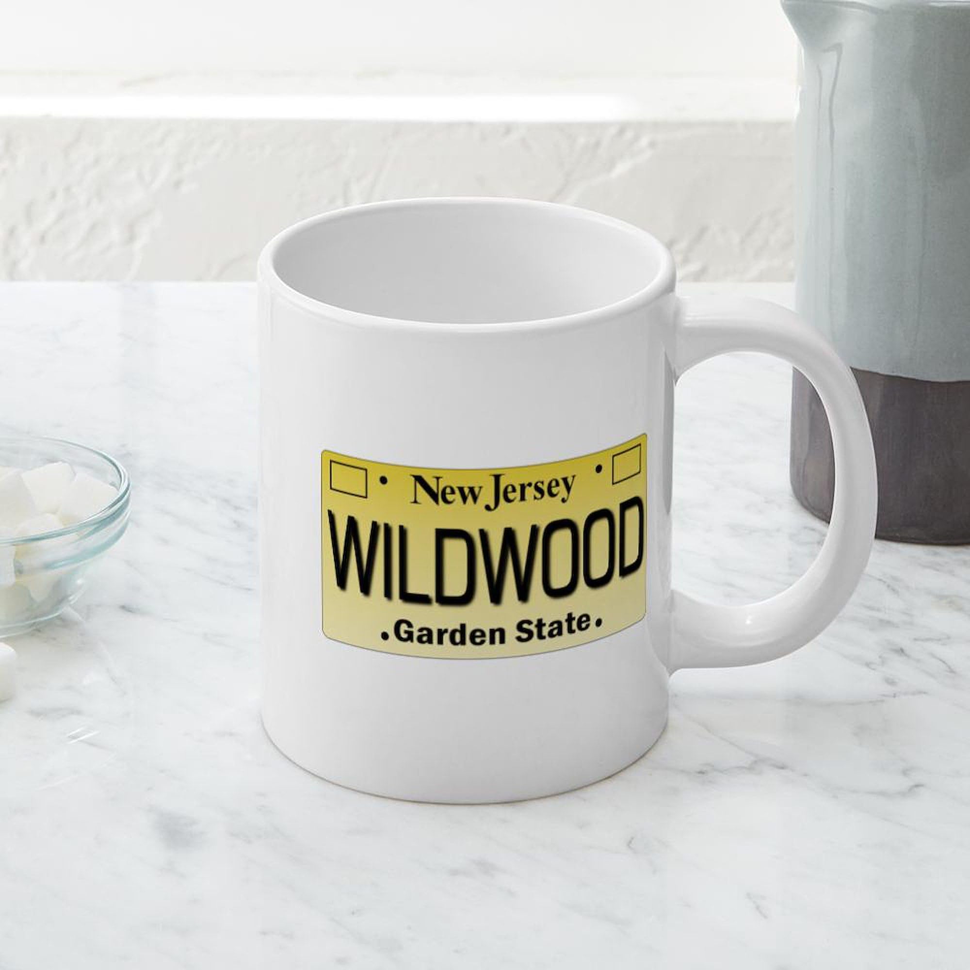 Wildwood NJ Tagwear 20 oz Ceramic Coffee Mug - Large Insulated Travel Mug for Hot & Cold Drinks - Perfect for Home, Office, Commute and Beach Days in New Jersey