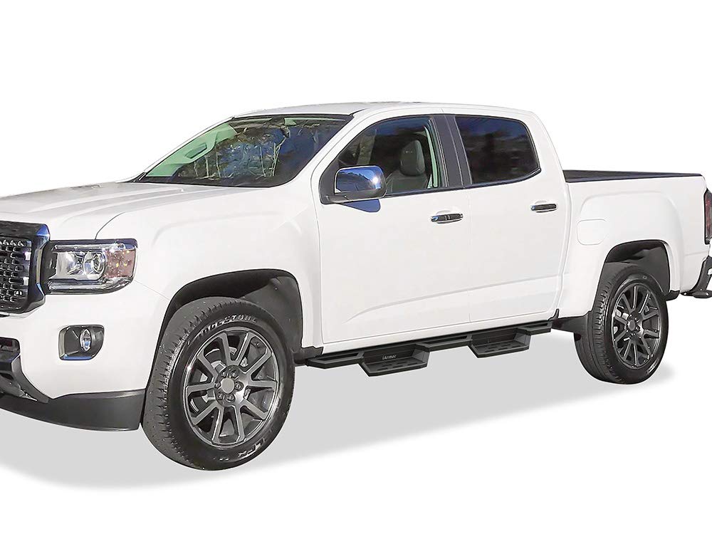 APS Stainless Steel Running Boards for Chevy Colorado & GMC Canyon 2015-2025 Crew Cab - Anti-Slip Pocket Steps Truck Side Steps - Perfect for Off-Roading, Work Trucks & Daily Driving