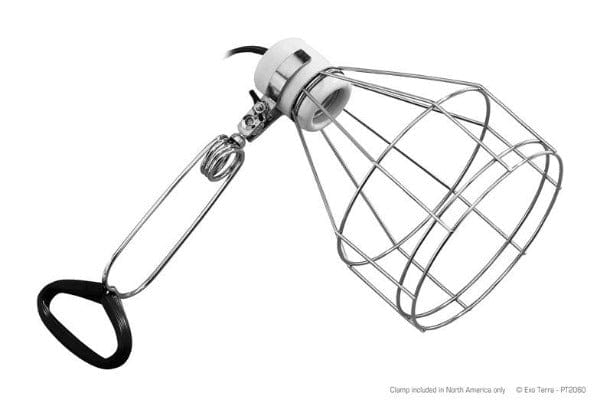 Exo Terra Porcelain Wire Clamp Lamp - 150W Reptile Heat Lamp for Terrariums, Ideal for Bearded Dragons, Snakes & Lizards - Perfect for Reptile Habitat Heating & Basking