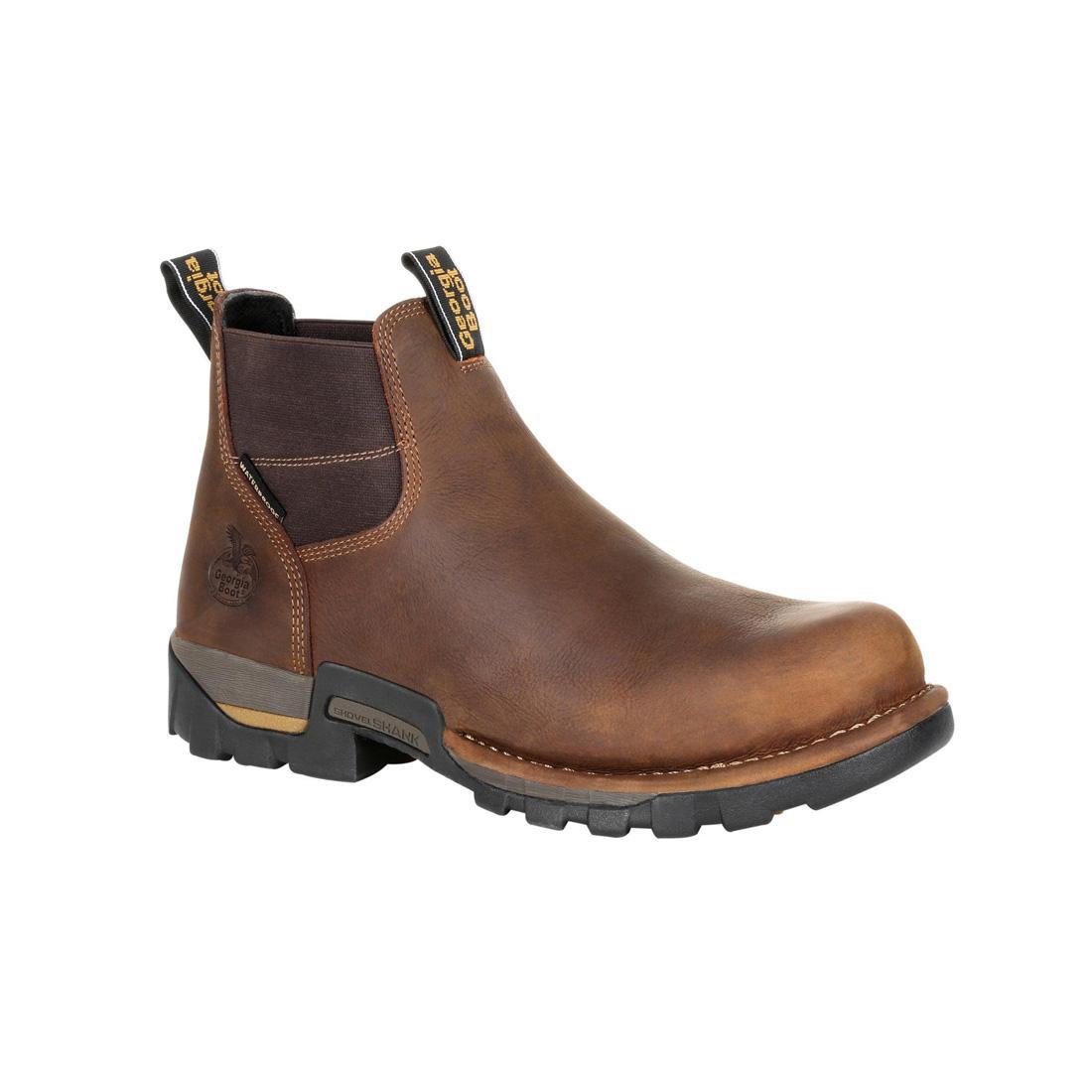 Eagle One Waterproof Chelsea Work Boots for Men - Slip Resistant Safety Shoes for Construction, Hiking & Outdoor Work