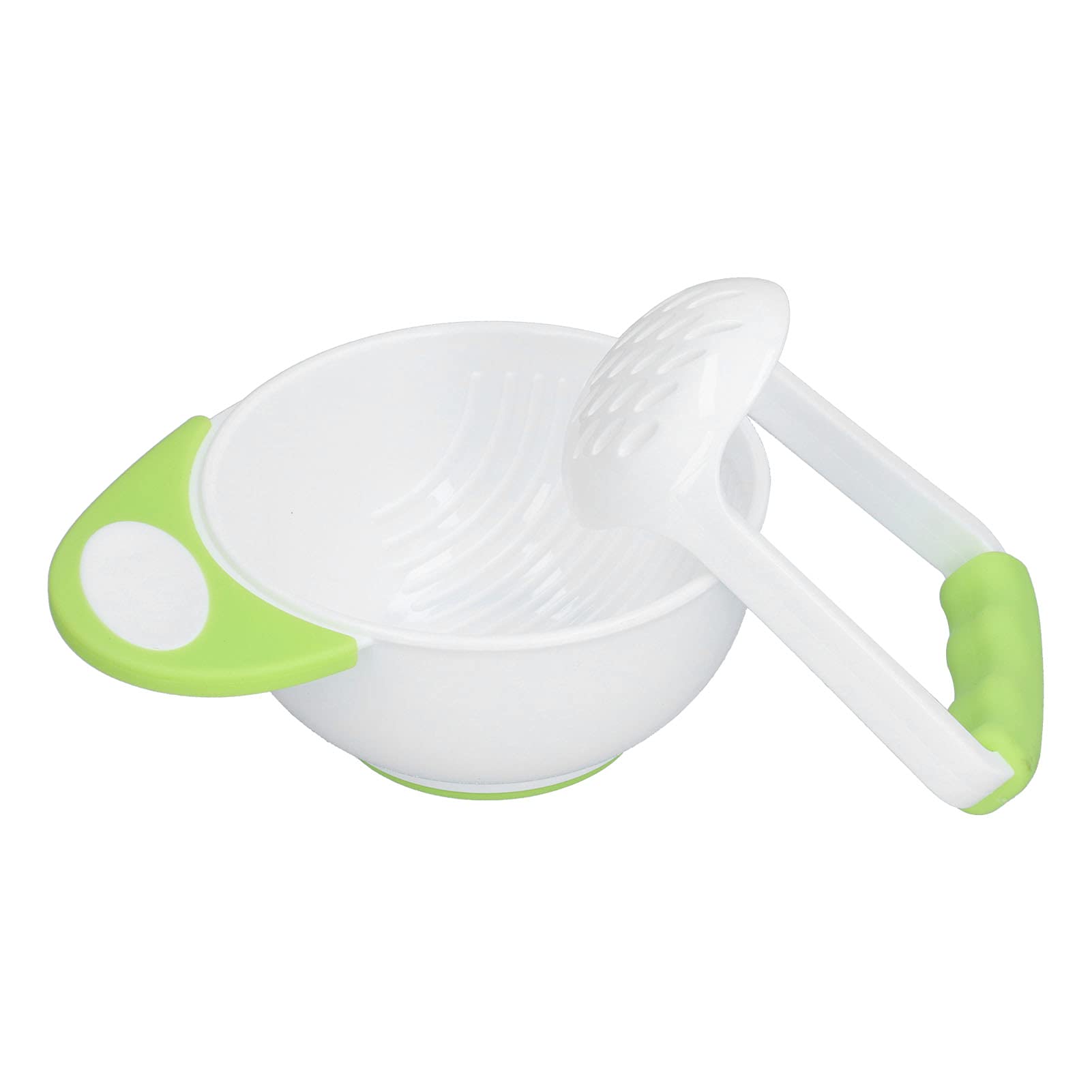 CDQL Baby Food Masher Bowl Set - Non-Slip Long Handle Bowl with Grinding Rod for Making Fruit & Vegetable Puree | Perfect for Homemade Baby Food Preparation at Home