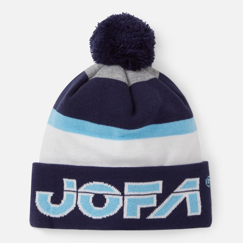 CCM Jofa Pom Knit Cap - Midnight Blue Hockey Beanie for Men & Women - Warm Winter Hat for Ice Skating & Outdoor Sports