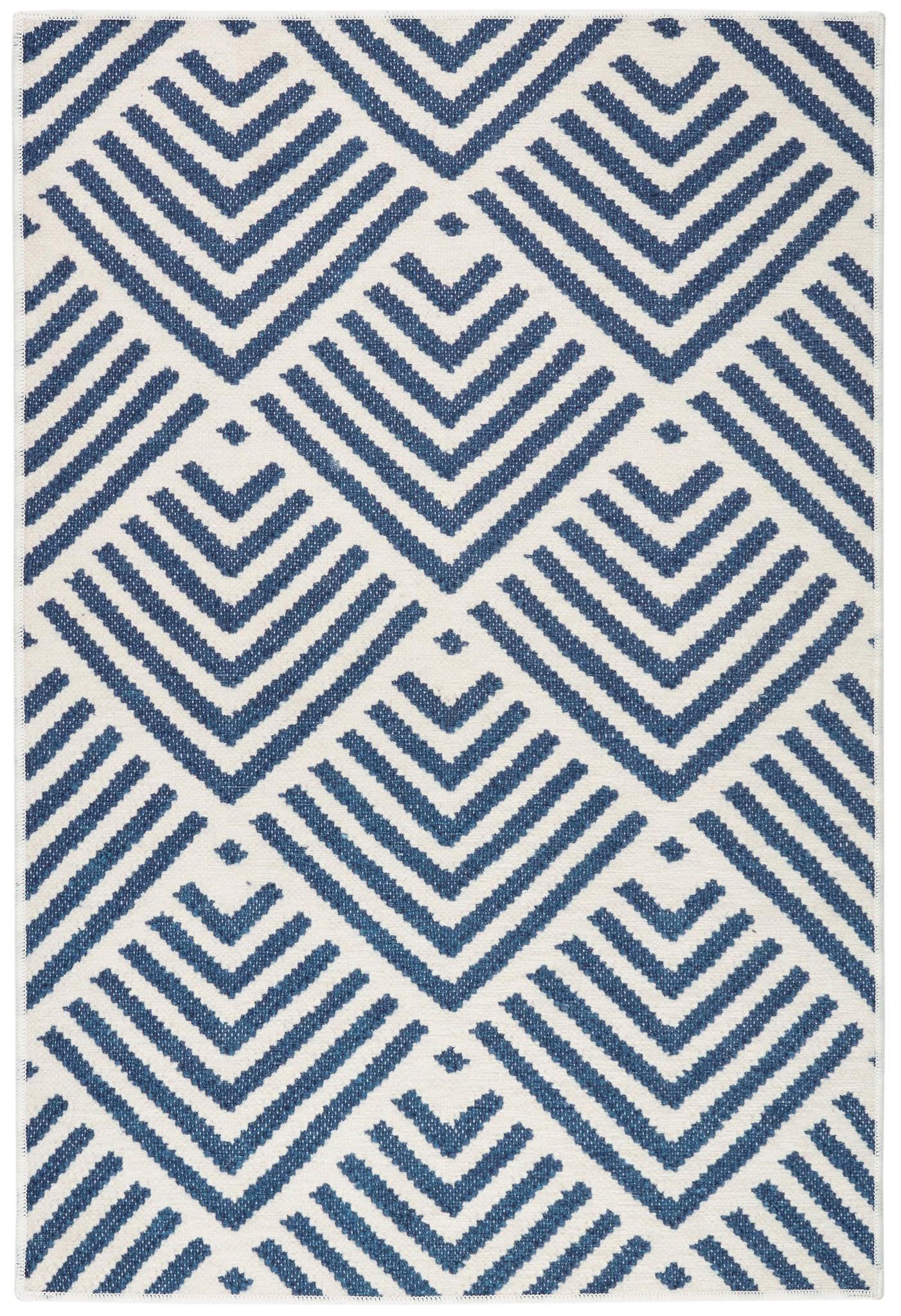 Cleo Machine Washable Rug - Soft Non-Slip Area Rug for Living Room, Bedroom, Nursery | Navy Blue Home Decor for Cozy Spaces
