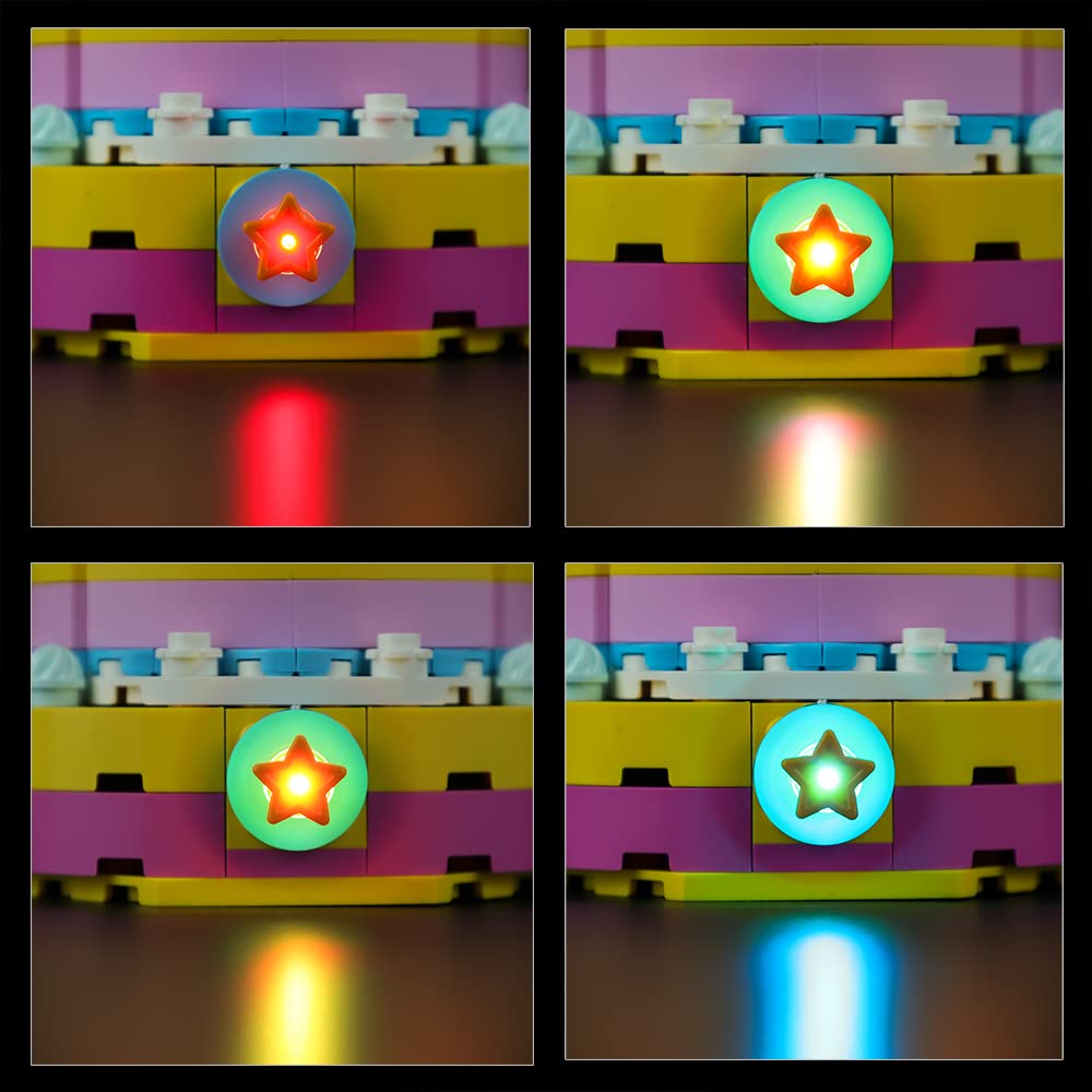 Kyglaring LED Lighting Kit for Lego 40382 Birthday Cake Building Set - Sound Version | Compatible with Lego Birthday Party Decorations | Perfect for DIY Lego Cake Illumination & Party Room Lighting