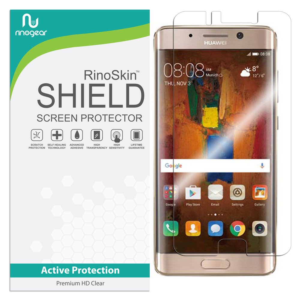 RinoGear Huawei Mate 9 Pro Screen Protector - Case Friendly Flexible TPU Film with Full Wet Install Kit & Solution Spray - Anti-Scratch, Bubble-Free Protection for Work, Travel & Daily Use