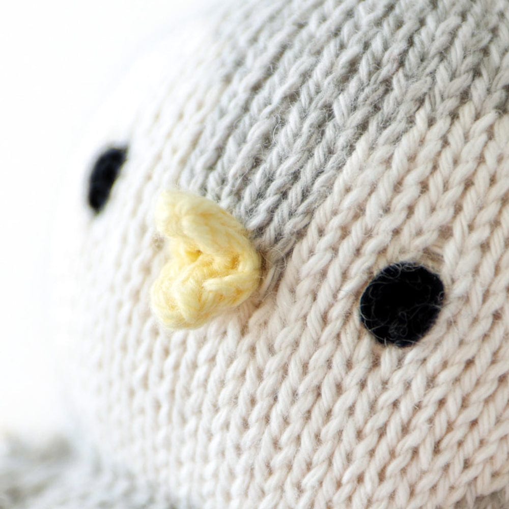 Cuddle+Kind Handmade Organic Cotton Baby Penguin Plush Toy - Soft & Safe Stuffed Animal for Newborns, Toddlers & Kids - Perfect for Nursery Decor, Gifts & Cuddling