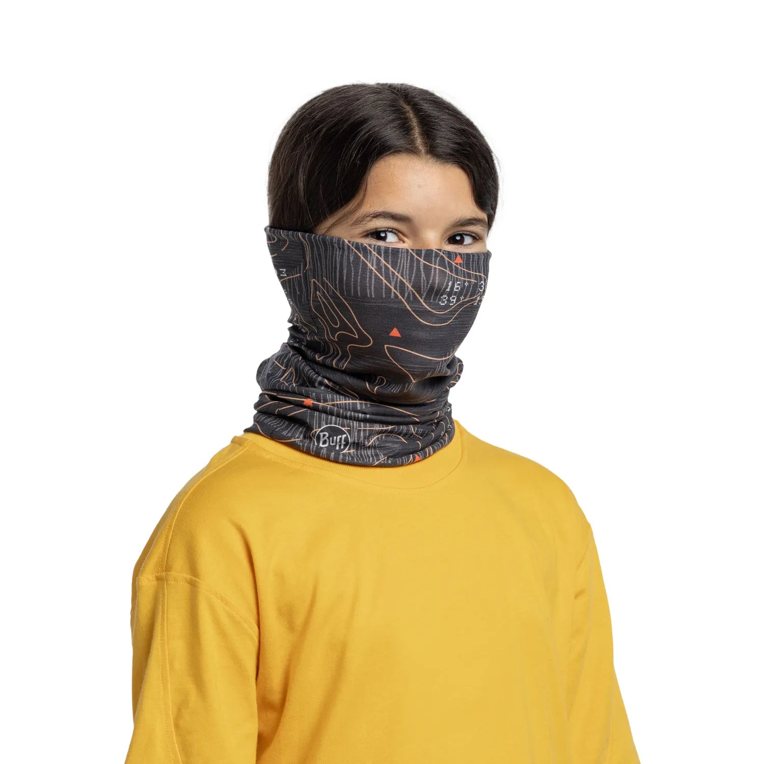 CoolNet UV® Cooling Neck Gaiter for Youth - Super Graphite - Sun Protection & Moisture-Wicking for Outdoor Sports, Hiking, and Summer Activities