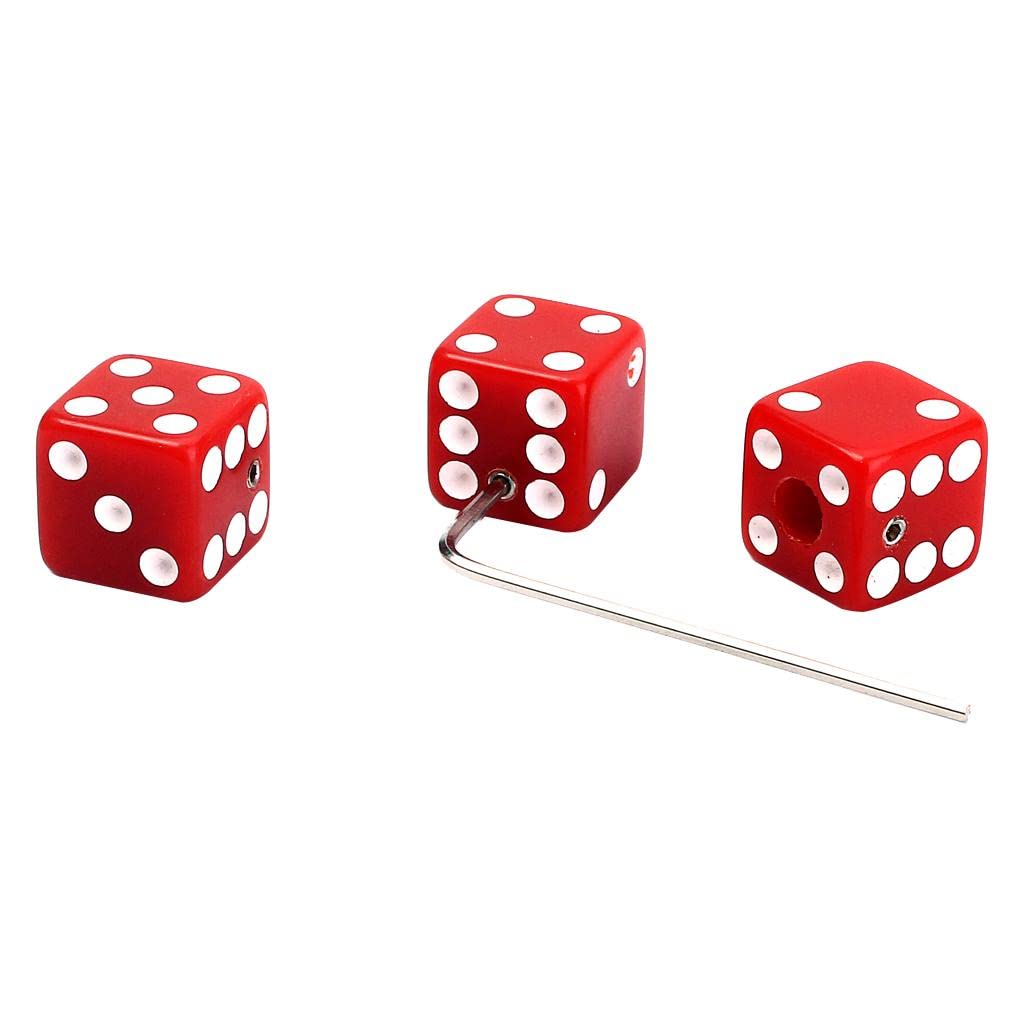 Blesiya 3-Piece Plastic Square Guitar Volume Knob Set - Red & Black Dice Style Guitar Accessories for Electric & Acoustic Guitars - Perfect for DIY Guitar Repair & Customization