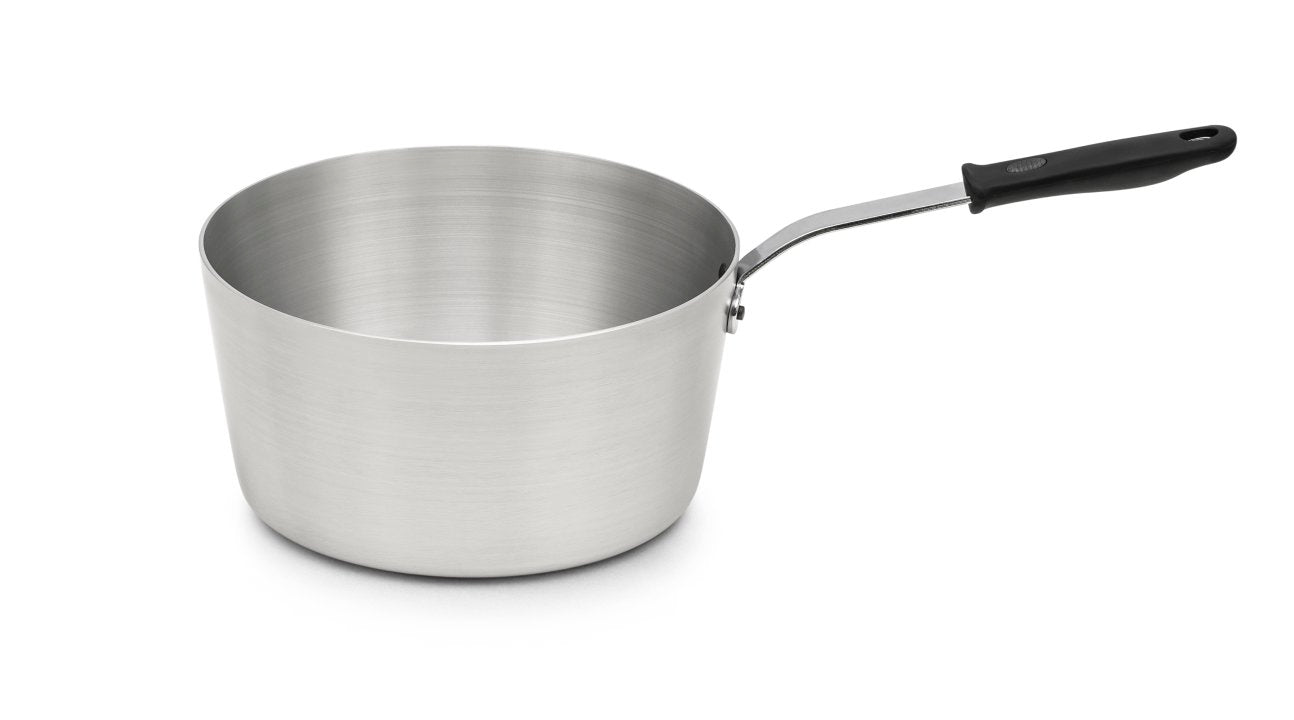 Vollrath 682185 Wear Ever 8.5 Quart Aluminum Sauce Pan with Silicone Handle - Perfect for Commercial Kitchens, Restaurants & Catering Services