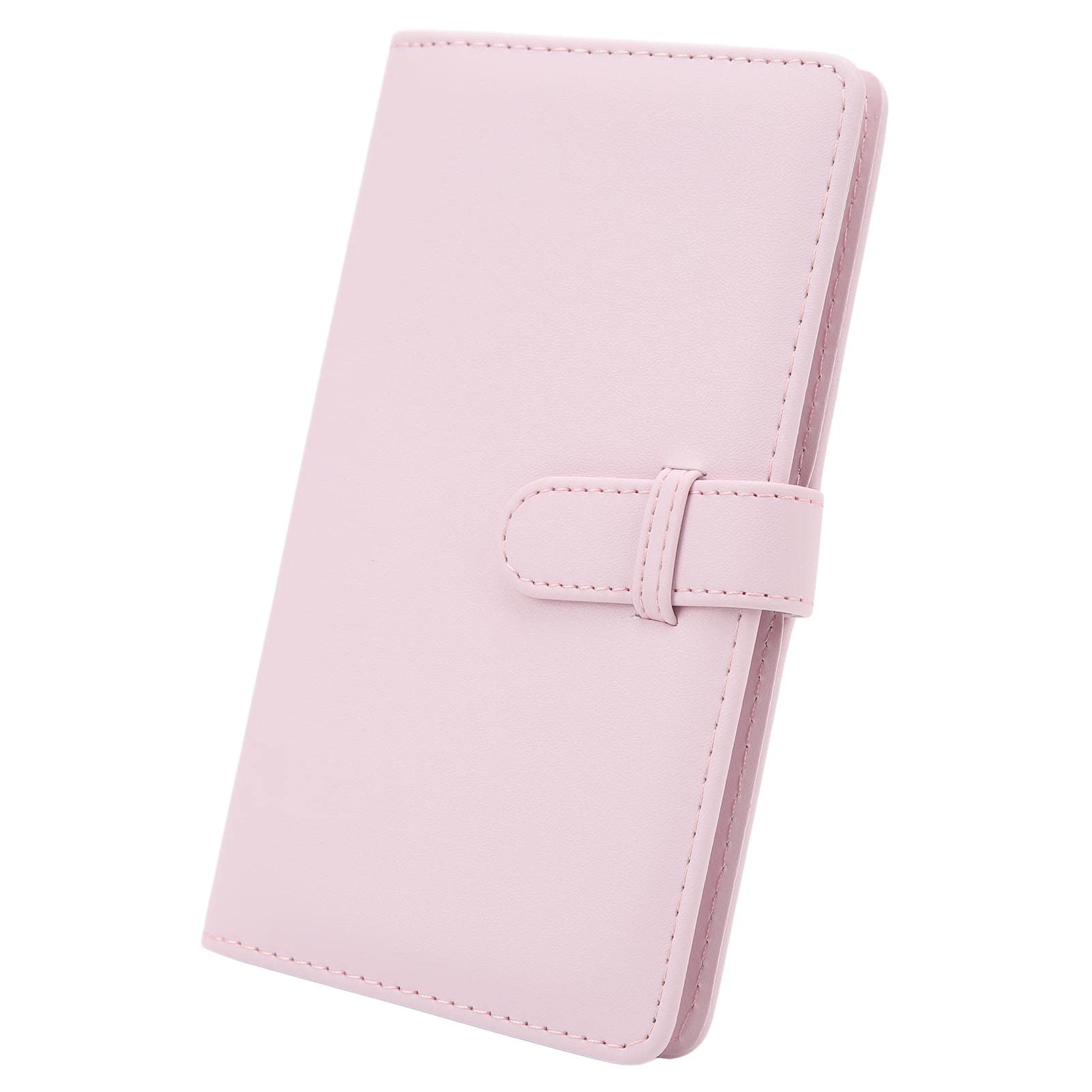 108-Pocket Mini Photo Album - 3 Inch PU Leather Business Card Holder, Fashionable & Multi-Purpose for Photos, Cards, Collectibles (Pink) - Perfect for Scrapbooking, Gift Giving & Organization
