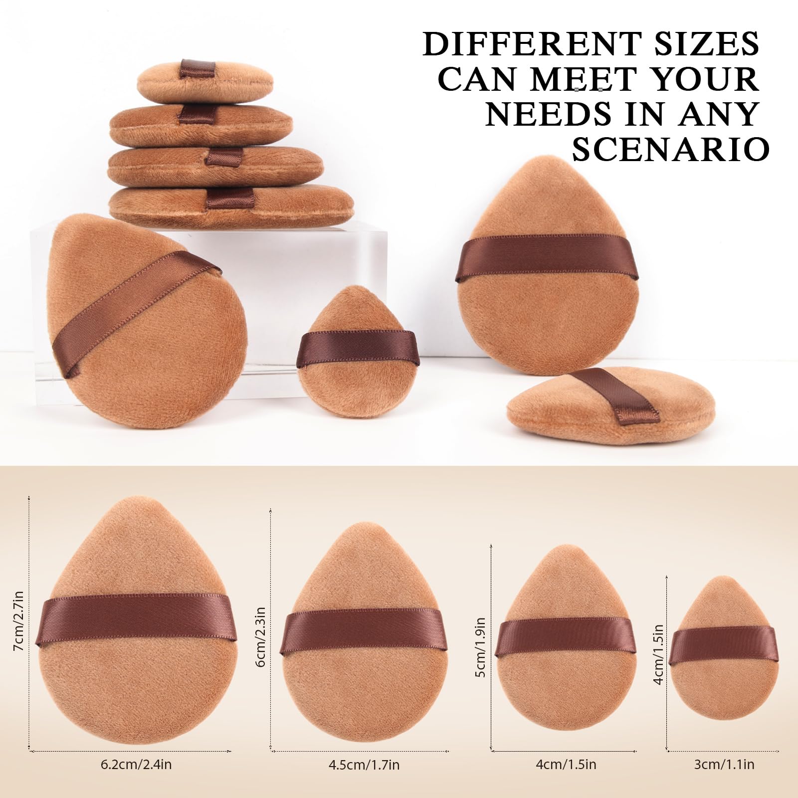 **Triangle Powder Puff for Face - Soft Beauty Blender Sponge with Halo Glow, Perfect for Flawless Makeup Application - Ideal for Liquid, Powder & Cream Foundation**