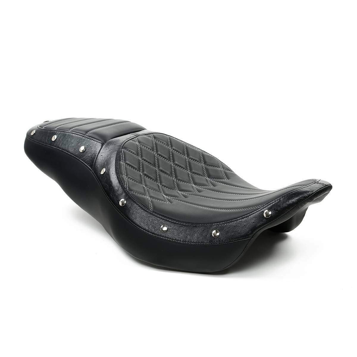 Harley Davidson Road King Street Glide Electra Glide Road Glide 2-Up Bucket Seat - Compatible with 2009-2023 Models - Comfortable Motorcycle Driver & Passenger Seat for Long Rides - Perfect for Touring, Cruising and Road Trips