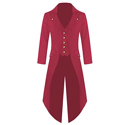 Men's Gothic Tailcoat Jacket - Stylish Outdoor Suit Coat for Parties, Travel & Costume Events | Waterproof & Breathable Formal Outwear