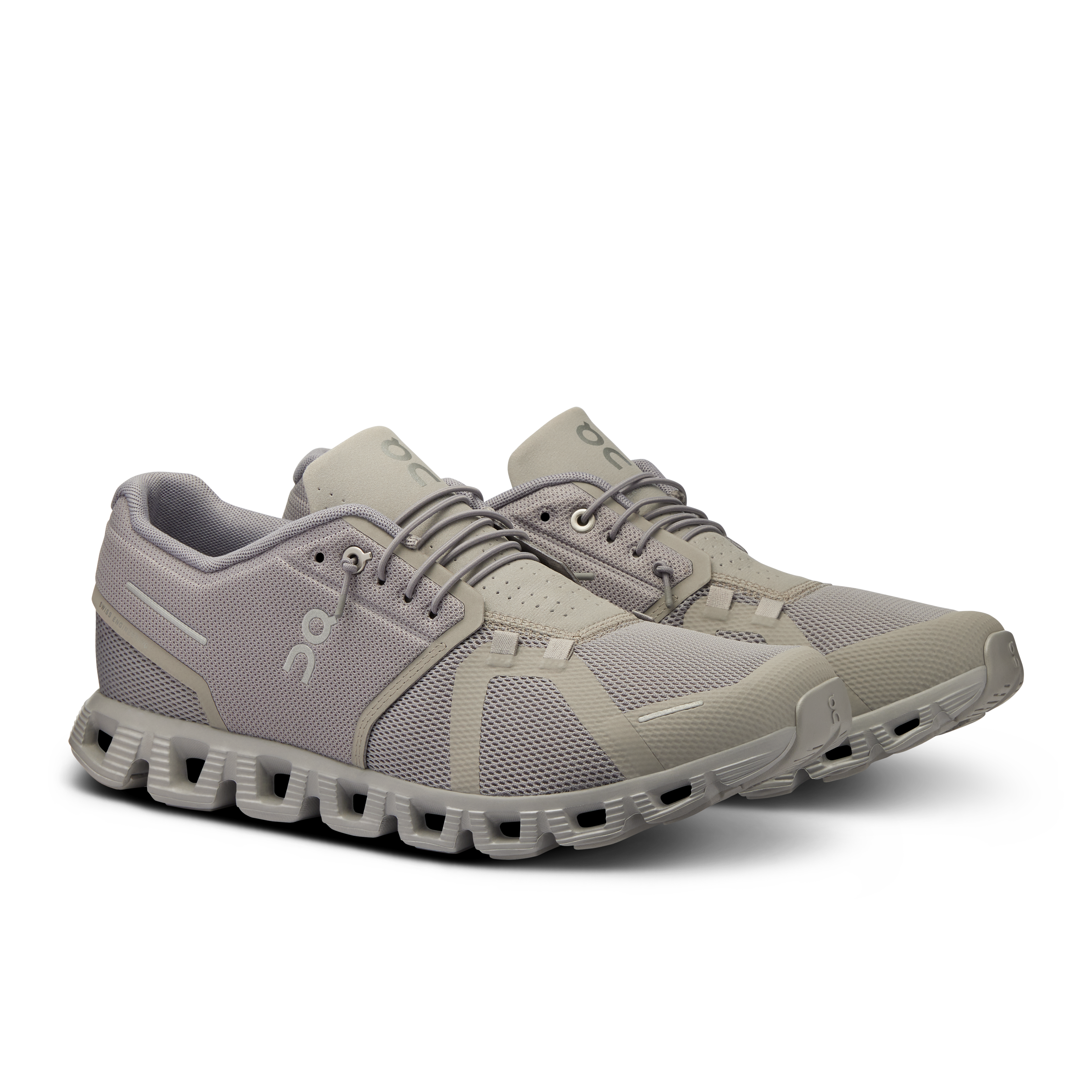 On Running Men's Cloud 5 Running Shoes - Lightweight & Breathable Fog/Alloy Color - Perfect for Jogging, Gym Workouts & Daily Wear