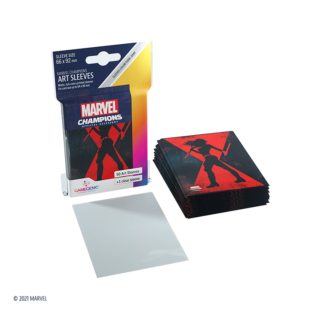 Marvel Champions Card Sleeves for Black Widow - Premium Protection for Collectible Trading Cards | Perfect for Game Nights & Collectors