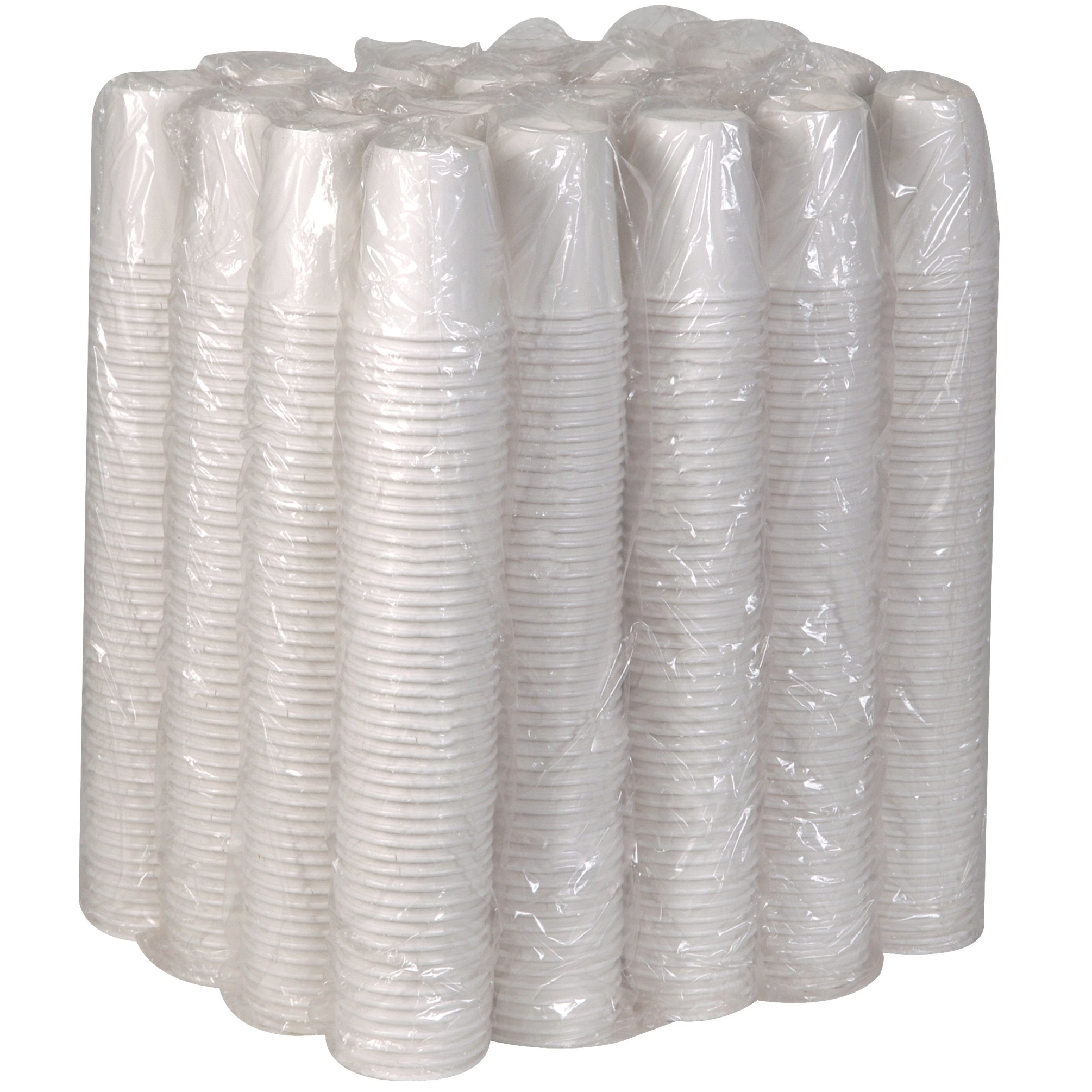 Dixie 10 oz. White Paper Hot Coffee Cups - 1000 Count (50 Cups/Sleeve, 20 Sleeves/Case) by GP PRO - Ideal for Offices, Cafes, and Events