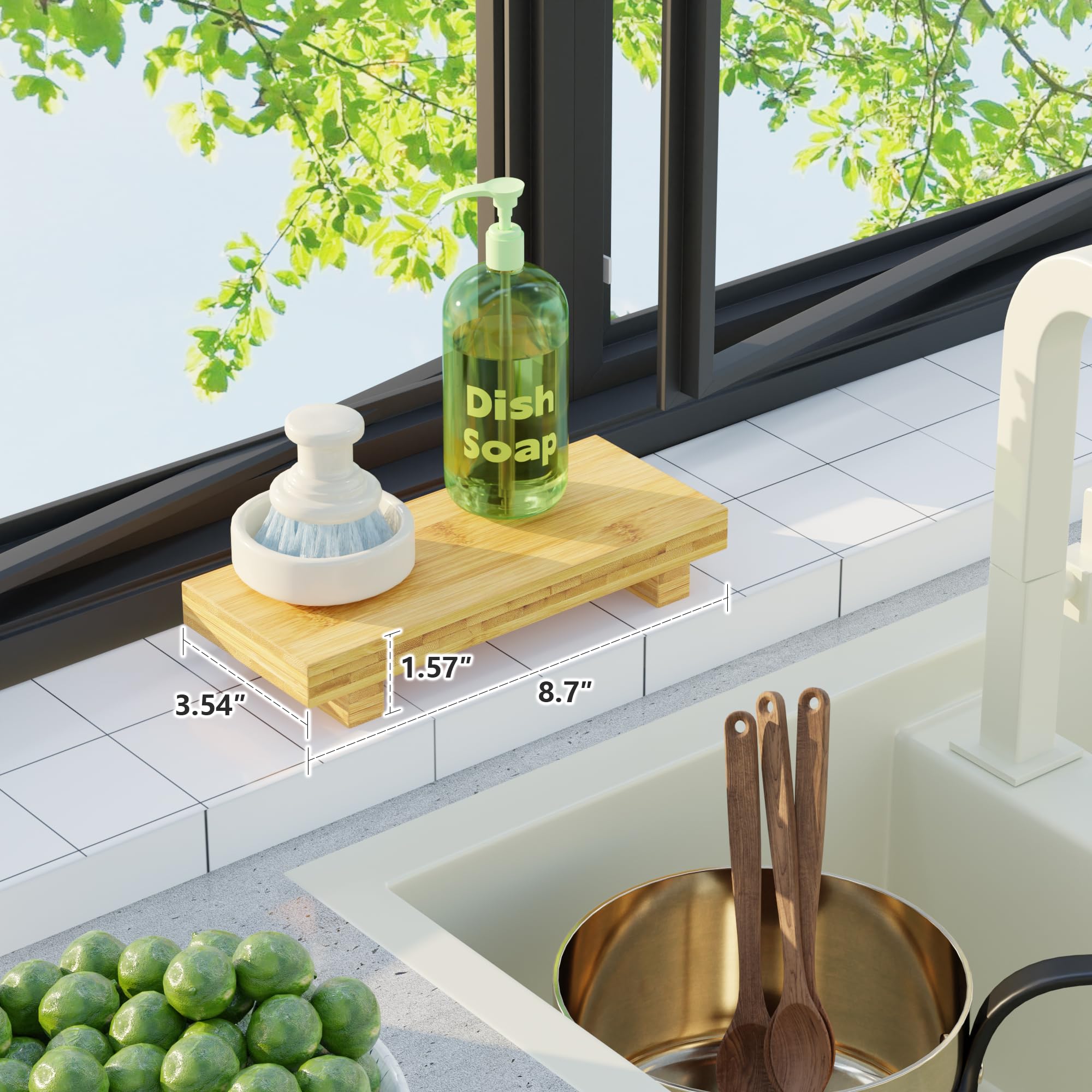 Bamboo Soap Tray Holder - 8.7