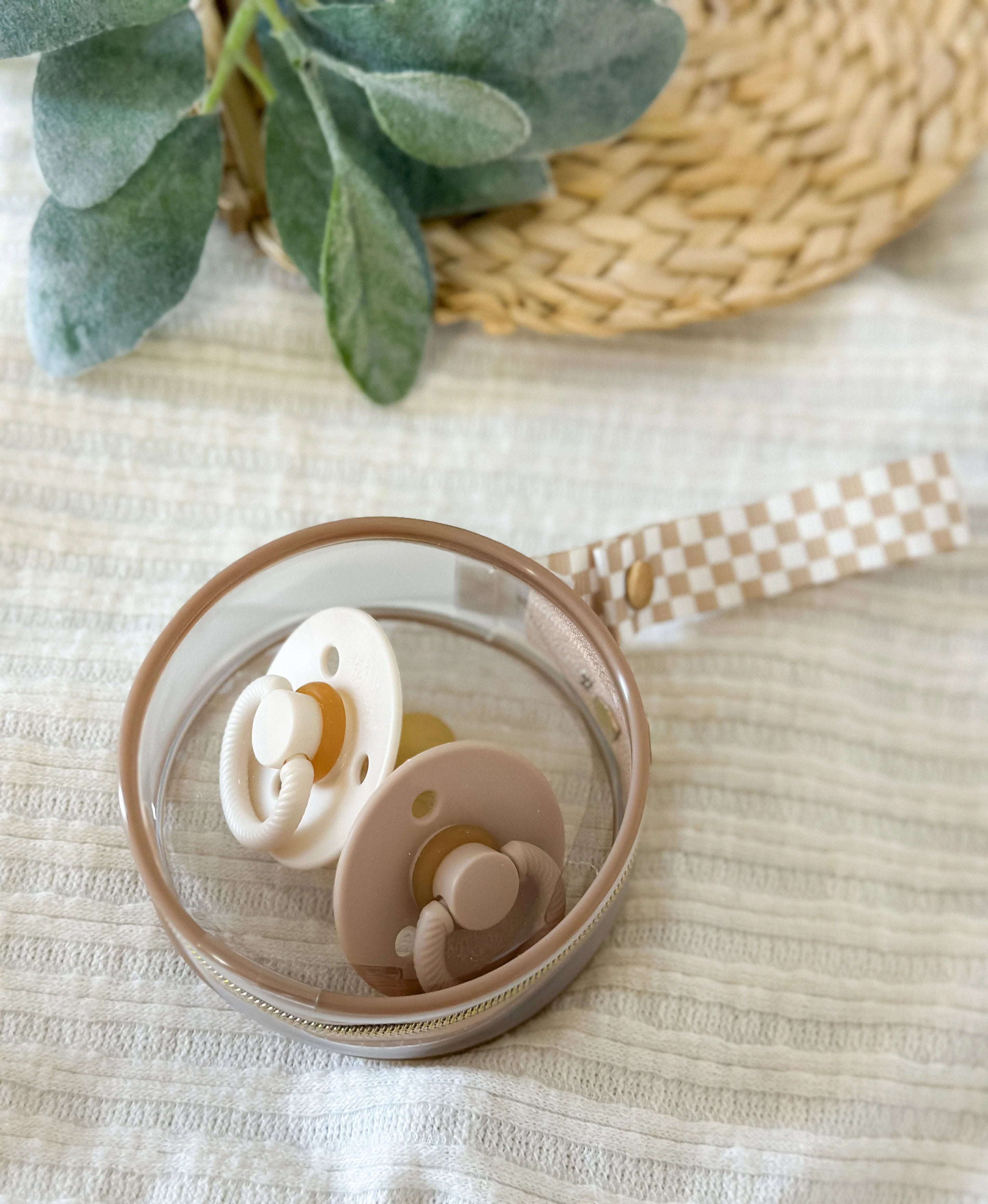 Itzy Ritzy Clean & Clear Pacifier Holder - BPA-Free Baby Pacifier Case for On-the-Go - Perfect for Diaper Bags, Strollers & Travel Accessories