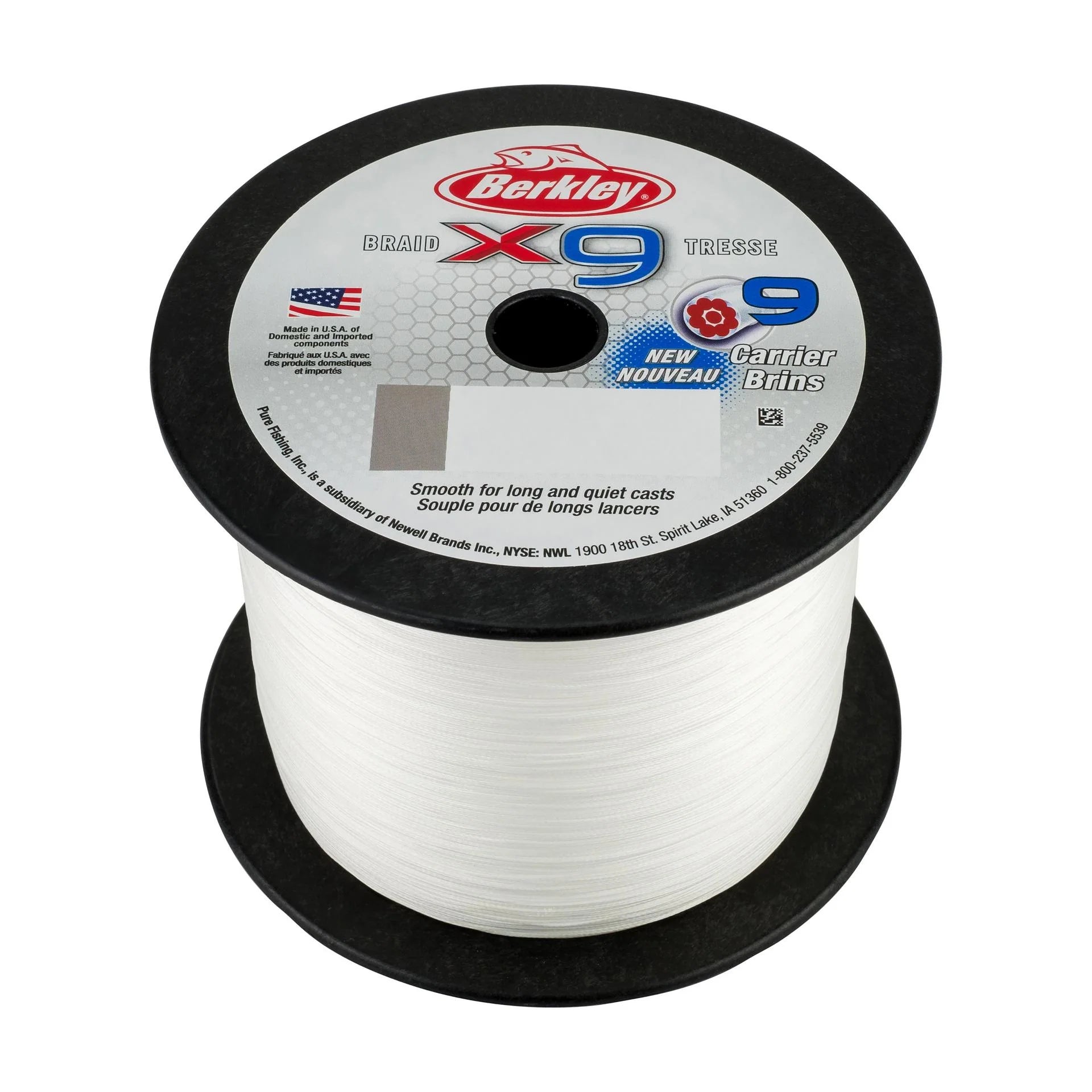 Berkley X9 Solid Braided Fishing Line - 2000m Bulk Spool | High Strength, Low Stretch | Perfect for Saltwater & Freshwater Fishing, Trolling, and Casting