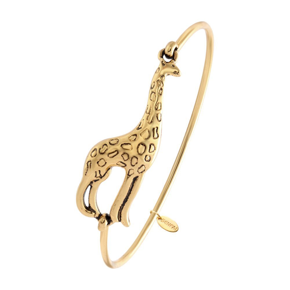 SENFAI Cute Giraffe Bangle Bracelet for Women - 4 Color Options | Trendy Animal Jewelry for Casual Wear, Gift Giving & Everyday Fashion Accessories