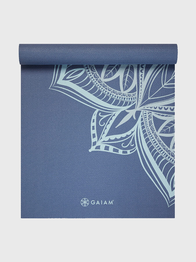 Gaiam Printed Point Non-Slip Yoga Mat 5mm Thick - Premium Exercise Mat for Home & Studio Workouts, Pilates, and Meditation
