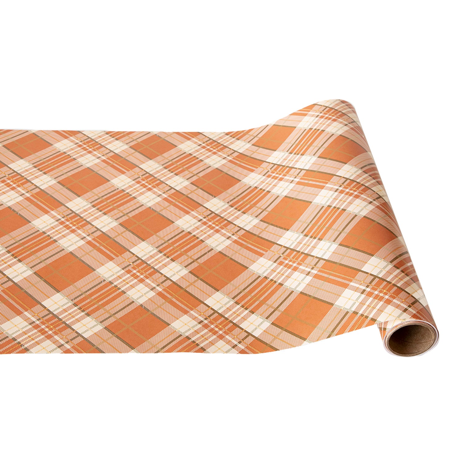 Orange Plaid Table Runner 20 x 25 Inches - Farmhouse Kitchen Decor for Dining Table, Buffet, and Holiday Decorations
