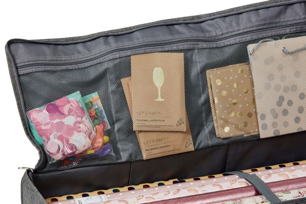 Colorful Gift Wrap & Craft Storage Tote Organizer - Perfect for Holiday Wrapping, DIY Projects & Home Organization (Multiple Colors)