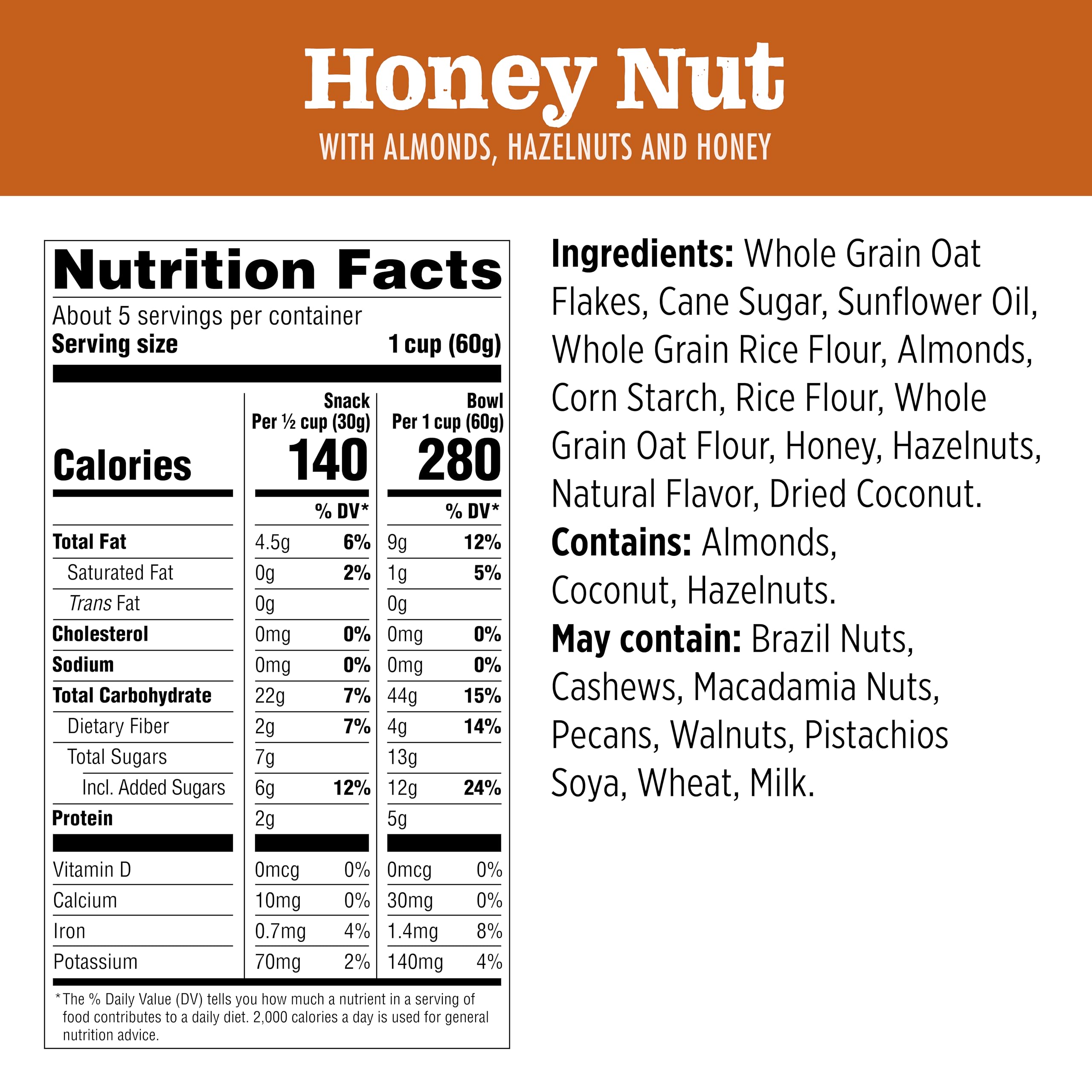 Honey Nut Granola - Healthy Snack for Adults & Kids - No Artificial Flavors - Perfect for Breakfast & On-the-Go