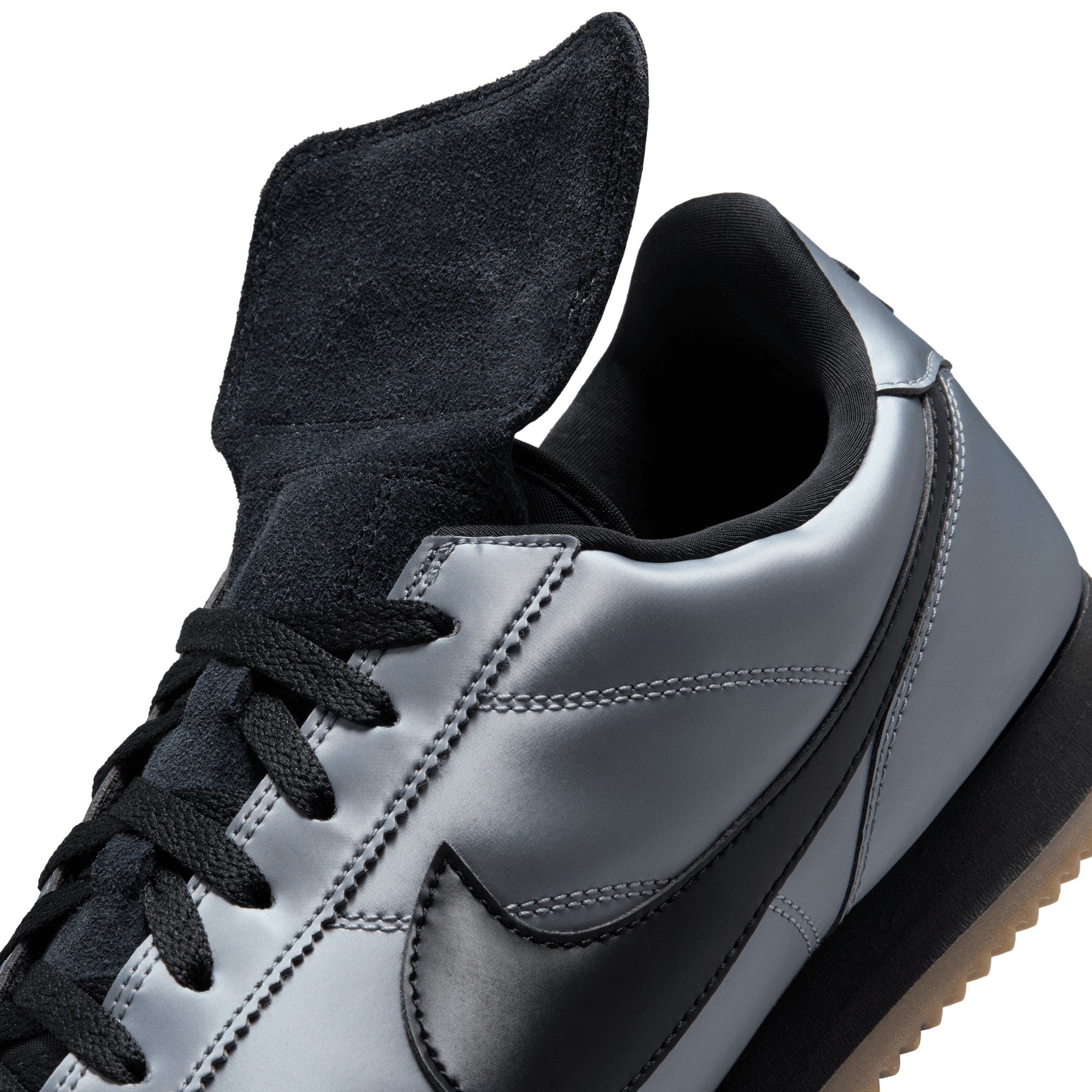 Nike Cortez Leather SE Metallic Cool Grey Sneakers - Classic Retro Running Shoes for Men & Women | Perfect for Casual Wear, Gym, and Street Style