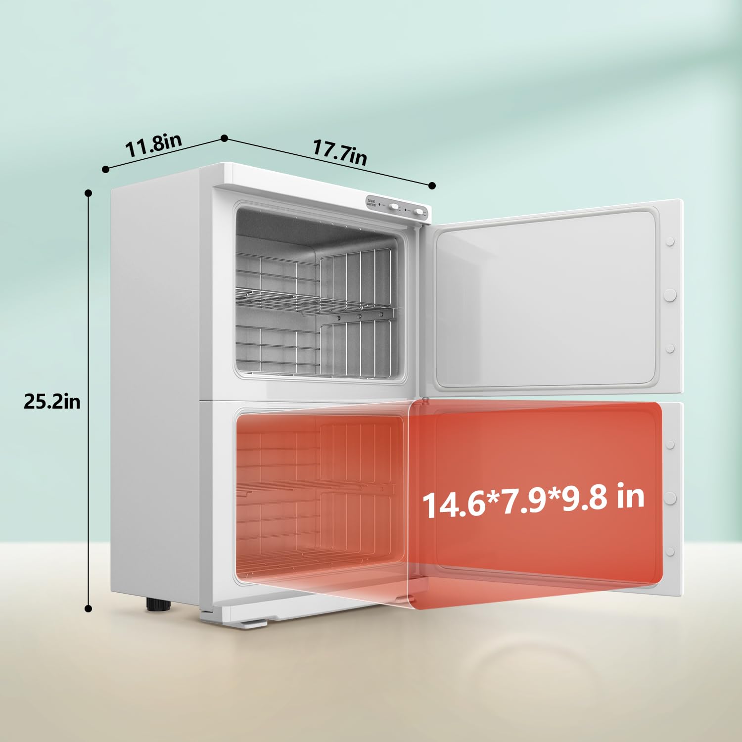 Professional 46L Large Capacity Towel Warmer Cabinet - Double Door Spa Towel Heater for Salon, Barber Shop, Restaurant & Home Use - Perfect for Warm Towels in Beauty Treatments & Hospitality Services