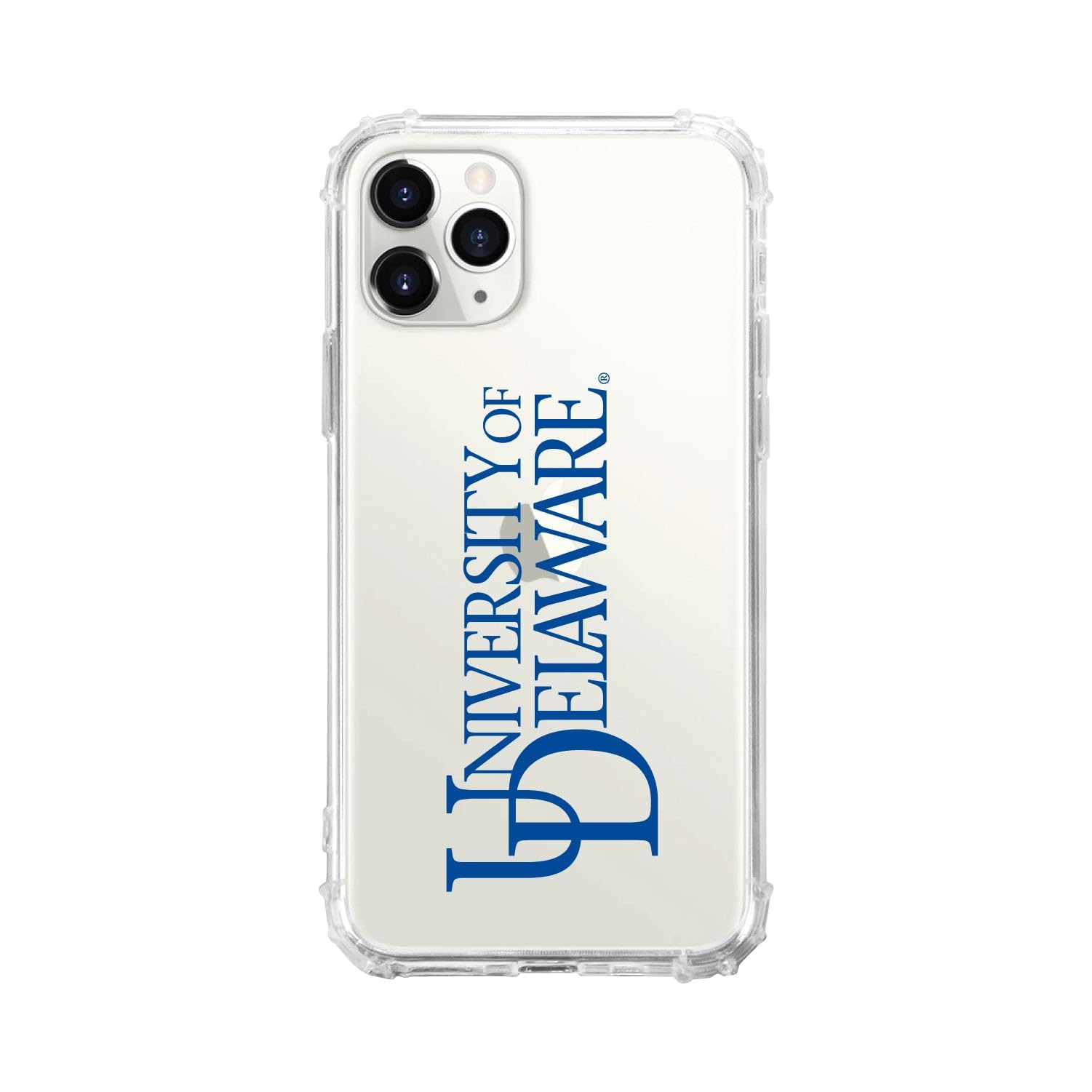 OTM Essentials Rugged Phone Case for iPhone 13 Pro Max - Shockproof Protective Cover with Reinforced Edges | University of Delaware Classic White Design | Perfect for College Students, Outdoor Activities & Daily Protection