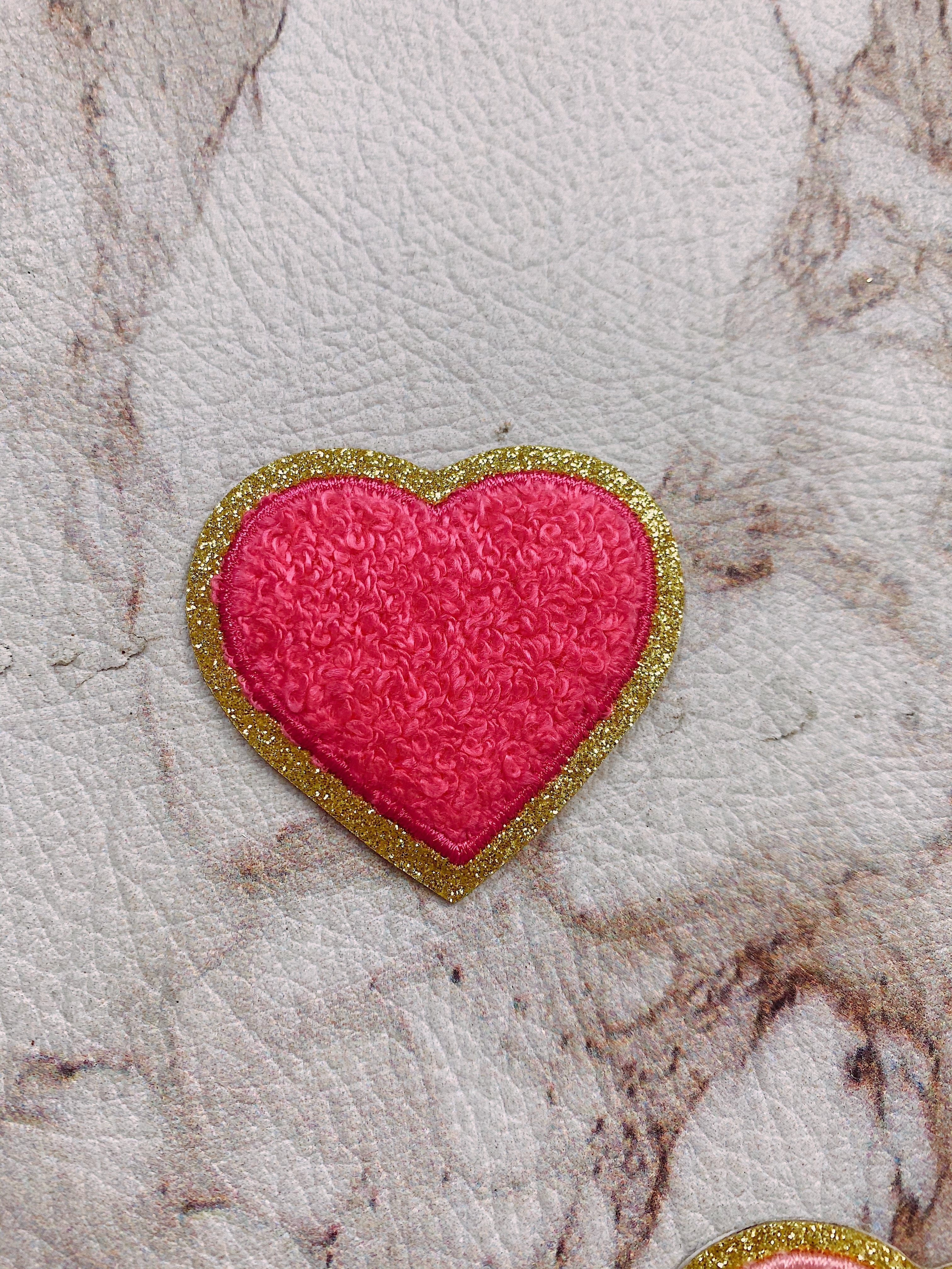 Heart Varsity Patch - Embroidered Iron-On Applique for Jackets, Bags & DIY Crafts - Perfect for School Spirit, Fashion & Custom Clothing Projects