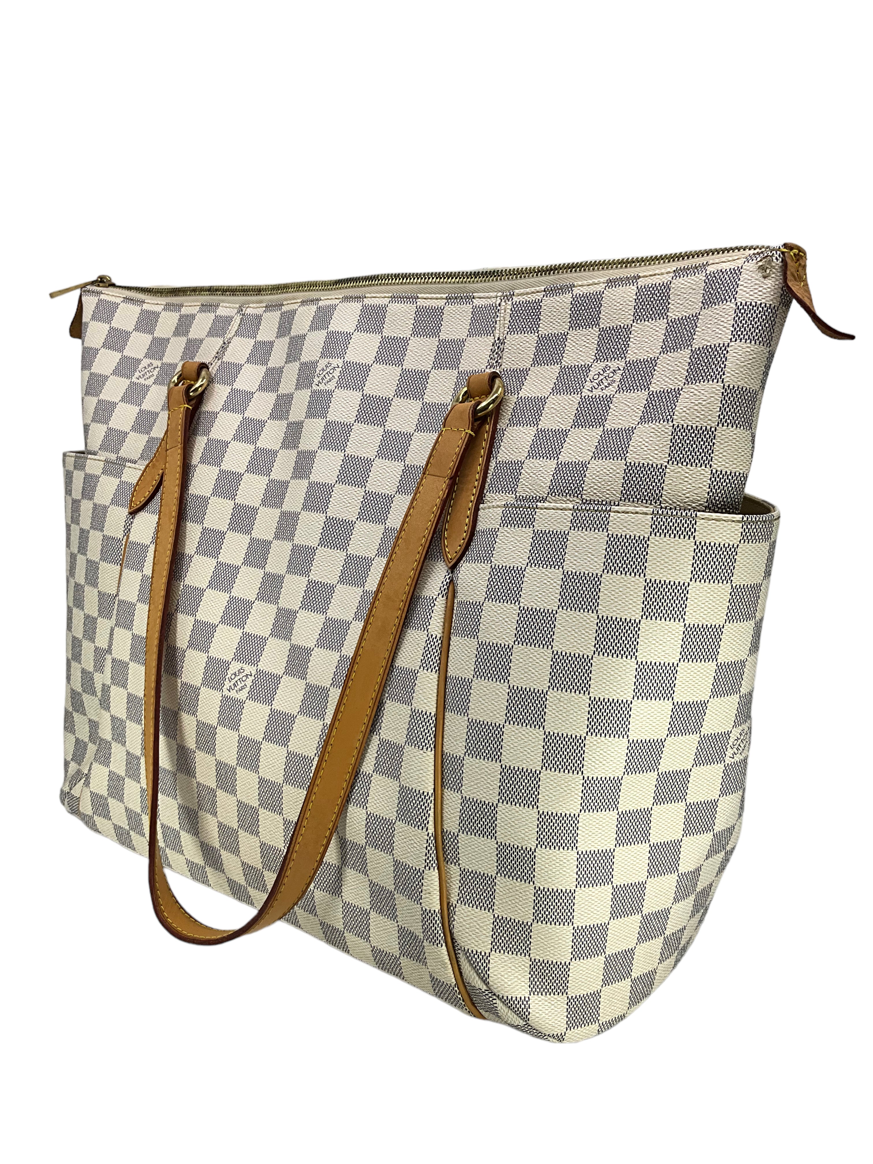 Authentic Louis Vuitton Damier Azur Canvas Totally GM Handbag - Luxury Tote Bag for Women, Perfect for Work, Travel & Everyday Use
