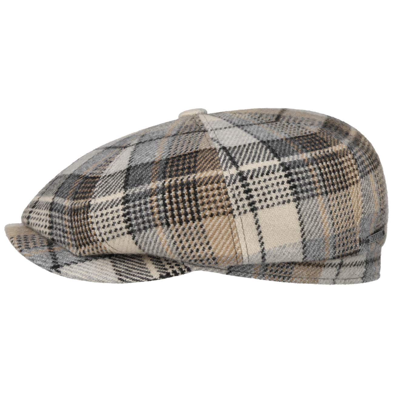 Stetson Hatteras Alpaca Wool Check Newsboy Cap – Warm Winter Hat for Men & Women – Perfect for Outdoor Activities, Travel, and Cold Weather Fashion