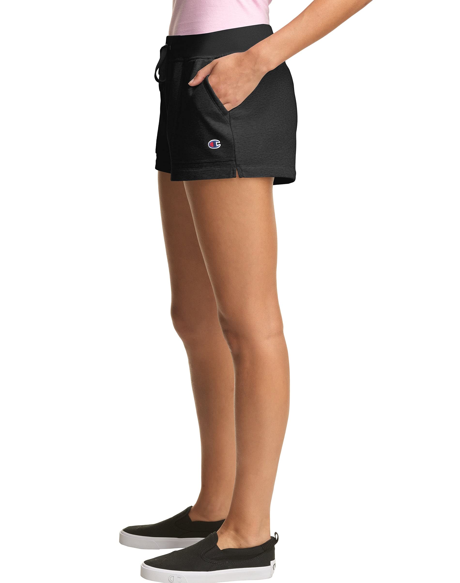 Champion Women's Gym Shorts - Moisture-Wicking French Terry Workout Shorts with 2.5
