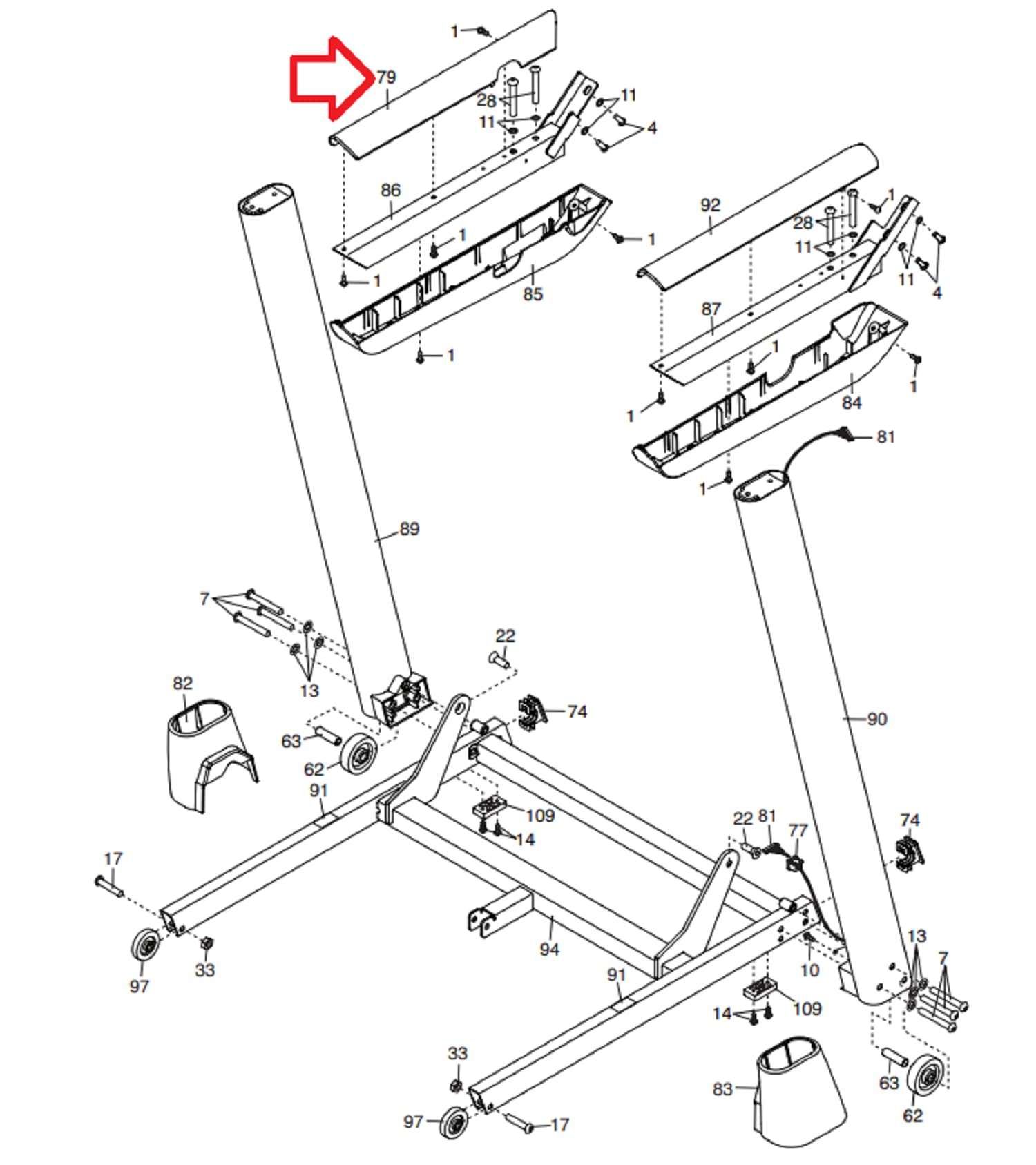 Left Hand Rail Cover 334653 Compatible with HealthRider Treadmill | Replacement Part for Home Gym Equipment | Perfect for Treadmill Maintenance & Safety Upgrades