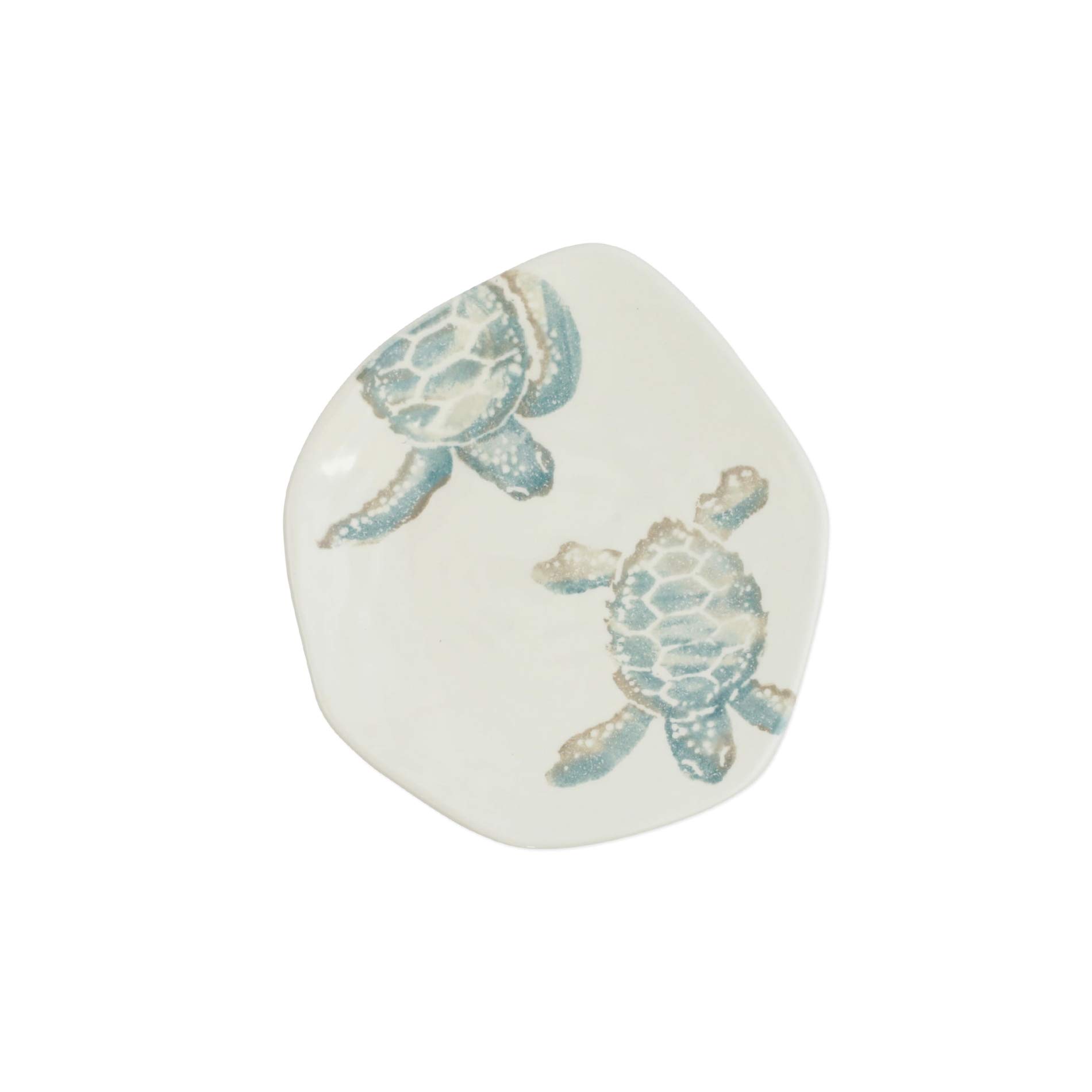 Vietri Tartaruga Turtle Salad Plate - Handcrafted Italian Earthenware Appetizer, Dessert & Sandwich Dish - 8.5 Inch Colorful Ceramic Plate for Dining, Entertaining & Home Decor