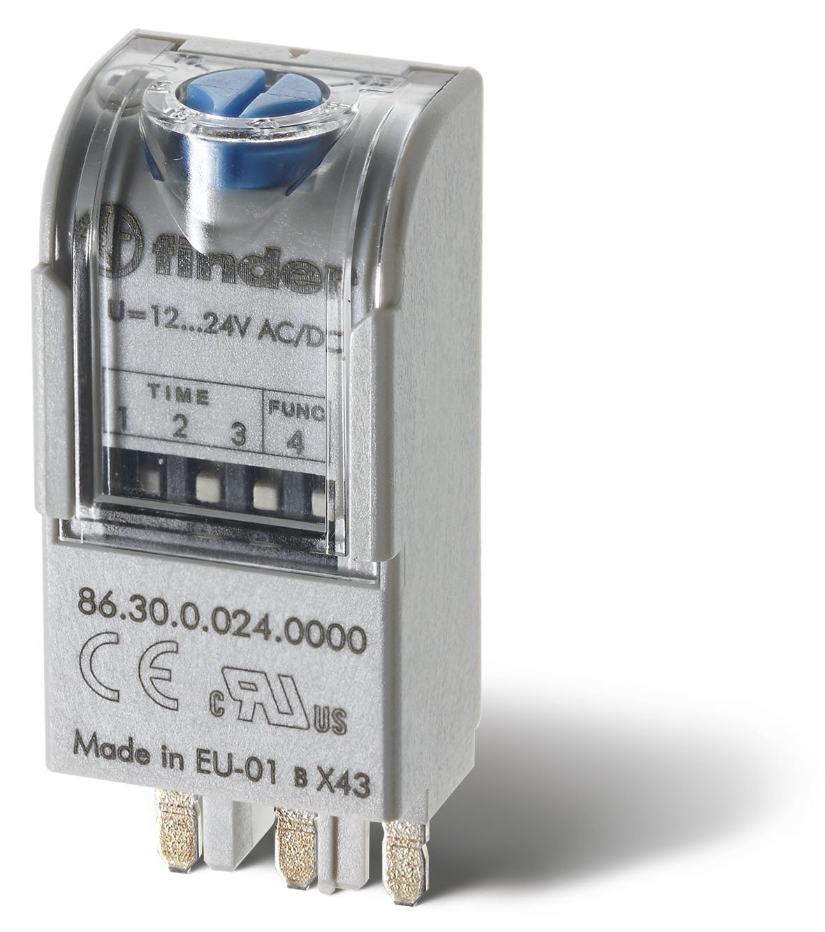 86.30.8.120.0000 120V AC Plug-in Timer Relay Module - 1.5s to 100h Adjustable On Delay/Pulse Timer for Industrial Automation, HVAC Systems and Home Appliances