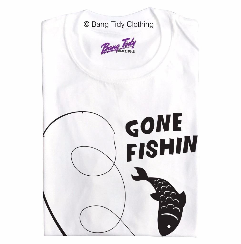 Women's Fish Print T-Shirt - Comfortable Fishing Apparel & Gone Fishin' Gift for Anglers - Perfect for Fishing Trips, Outdoor Adventures & Casual Wear