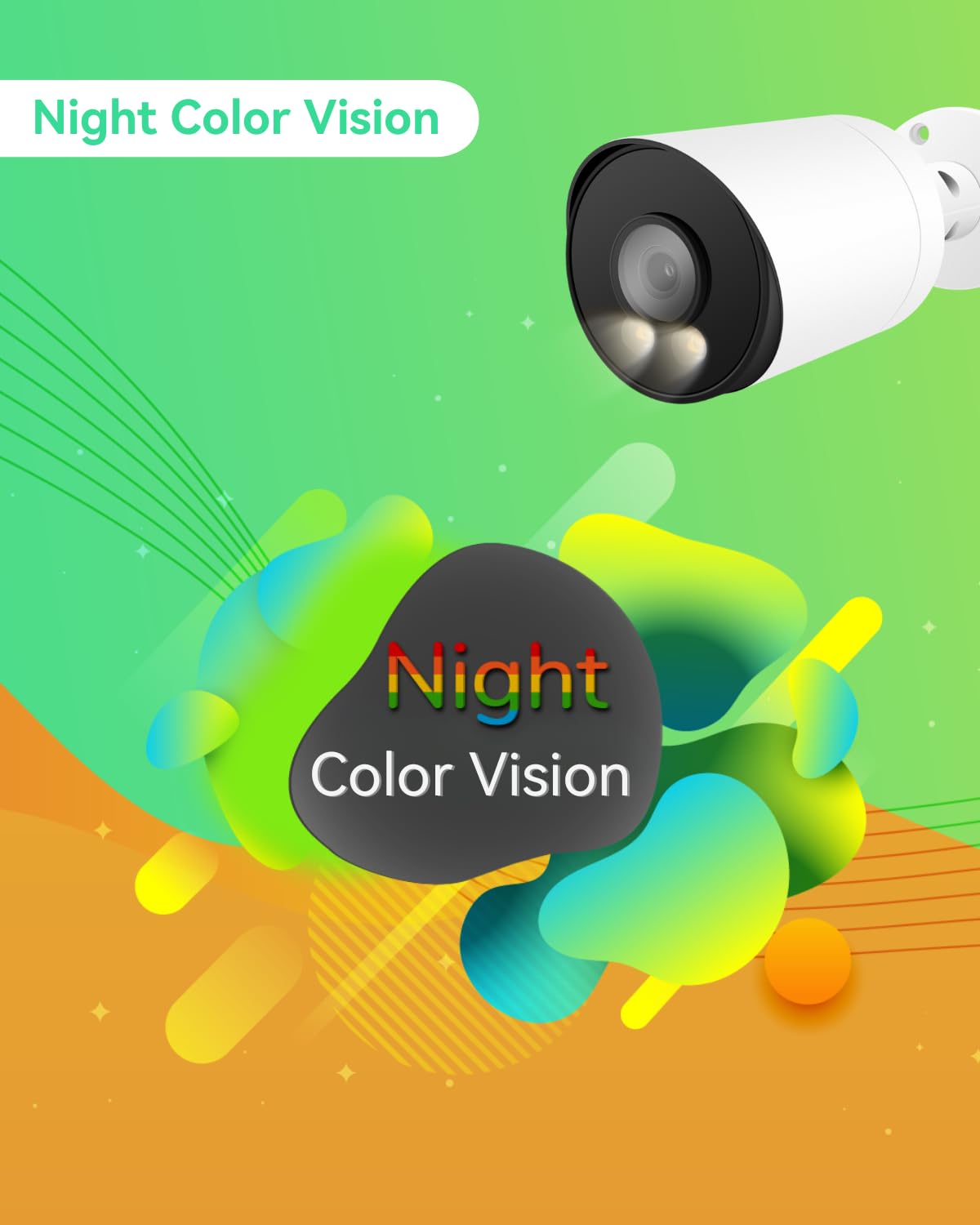 LINOVISION 4K PoE Security Camera System with H.265+ 8CH NVR - 6x 8MP Night Vision Cameras with Microphone, 2TB HDD, Guarding Vision App - Ideal for Home Security & Business Surveillance (Indoor/Outdoor Use)