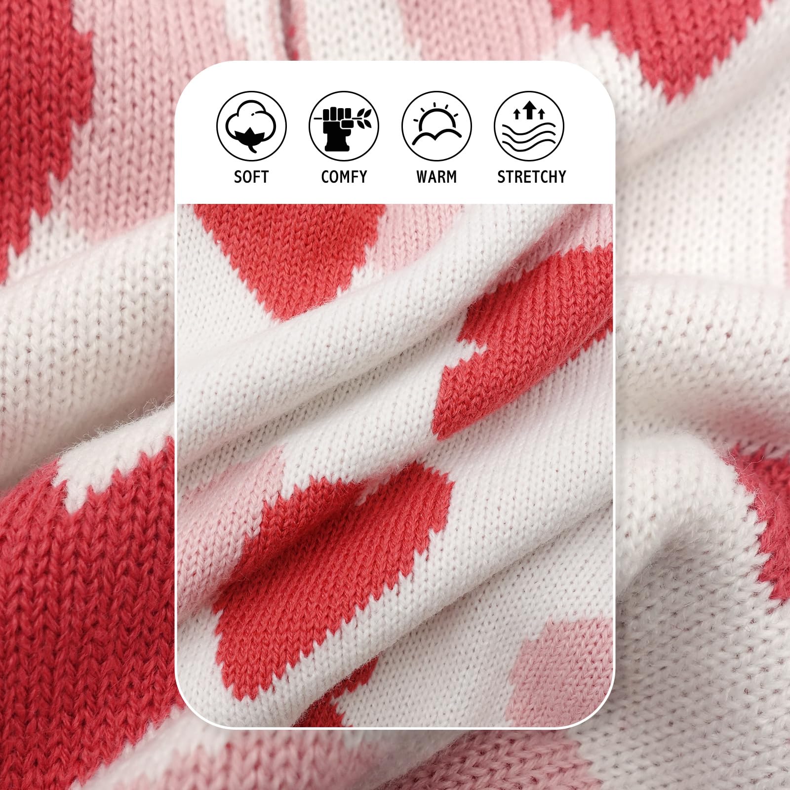 KYEESE Small Dog Sweaters with Leash Hole - Red Heart Pet Sweater for Puppies, Cozy Winter Dog Clothes for Chihuahua, Yorkie, Pug - Perfect for Outdoor Walks & Indoor Comfort