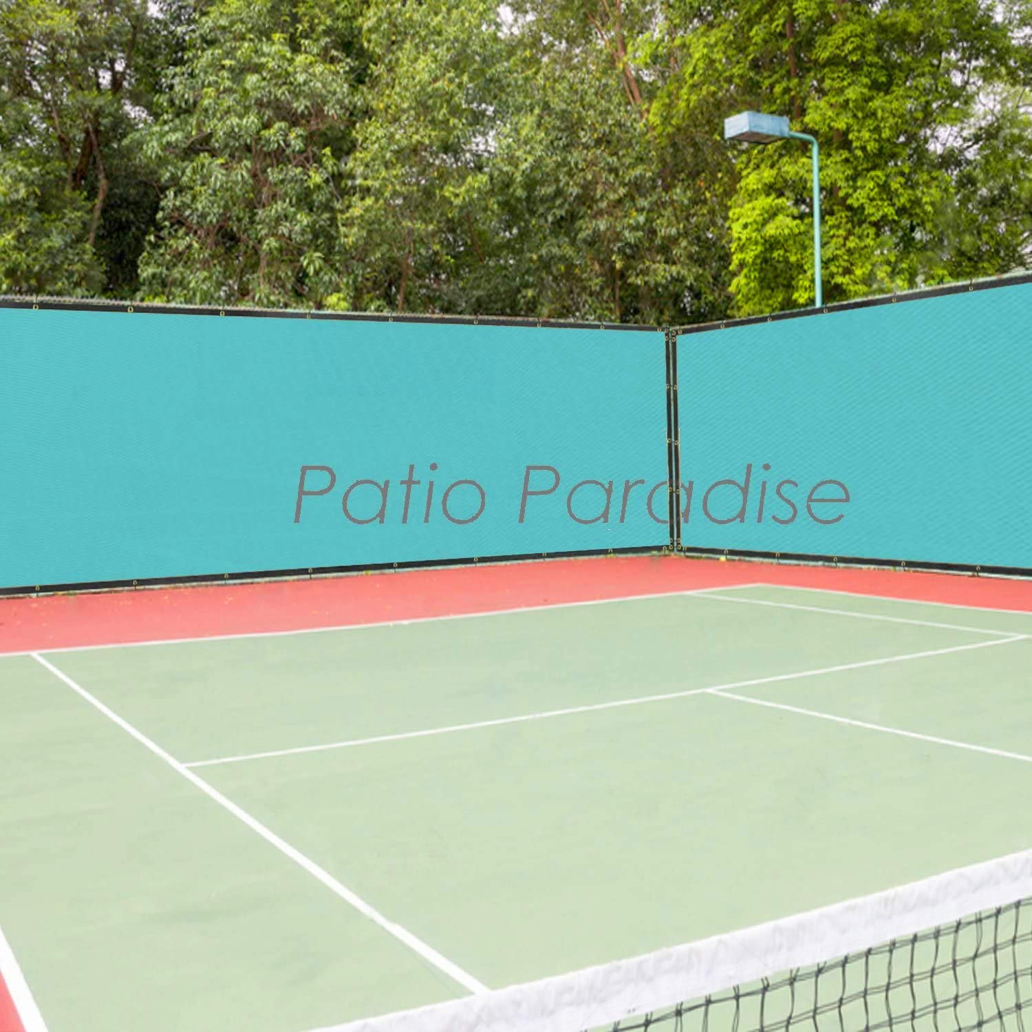 7'x20' Turquoise Privacy Screen Fence - UV Block Mesh Shade Cover for Garden & Backyard