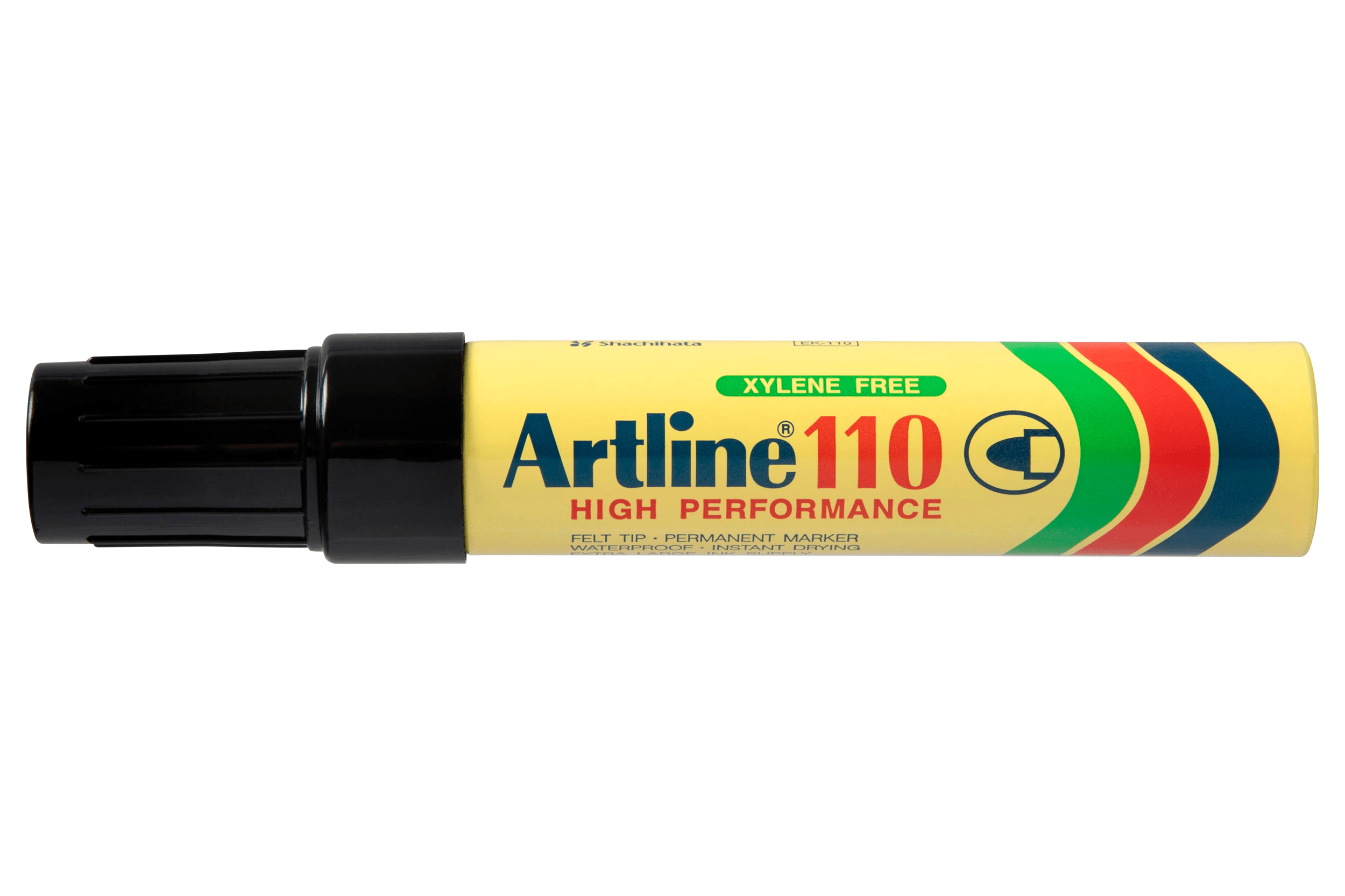 Artline 110 Permanent Marker - 4mm Bullet Tip, Black Ink, Pack of 6 - Ideal for Office, School, Crafts & DIY Projects