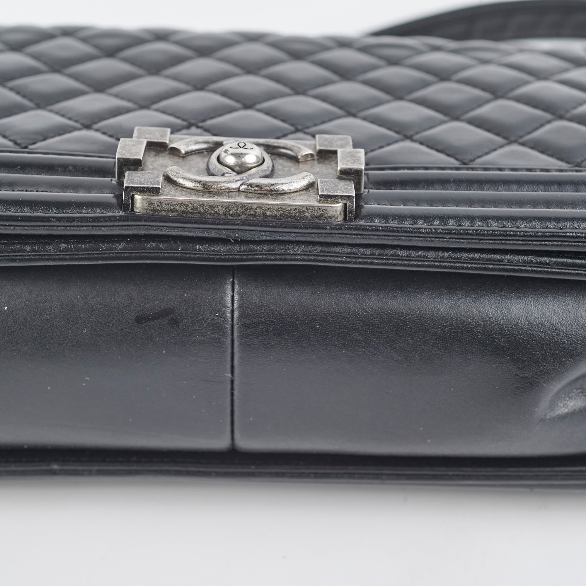 Chanel Quilted Old Medium Boy Bag in Black - Luxury Crossbody Handbag for Women, Perfect for Date Night & Evening Events