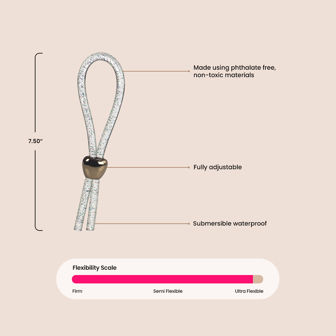 Premium Adjustable Silicone Cock Ring - Stretchy & Comfortable Penis Ring for Enhanced Pleasure - Perfect for Couples & Solo Play - Great for Sensual Massage & Intimate Moments