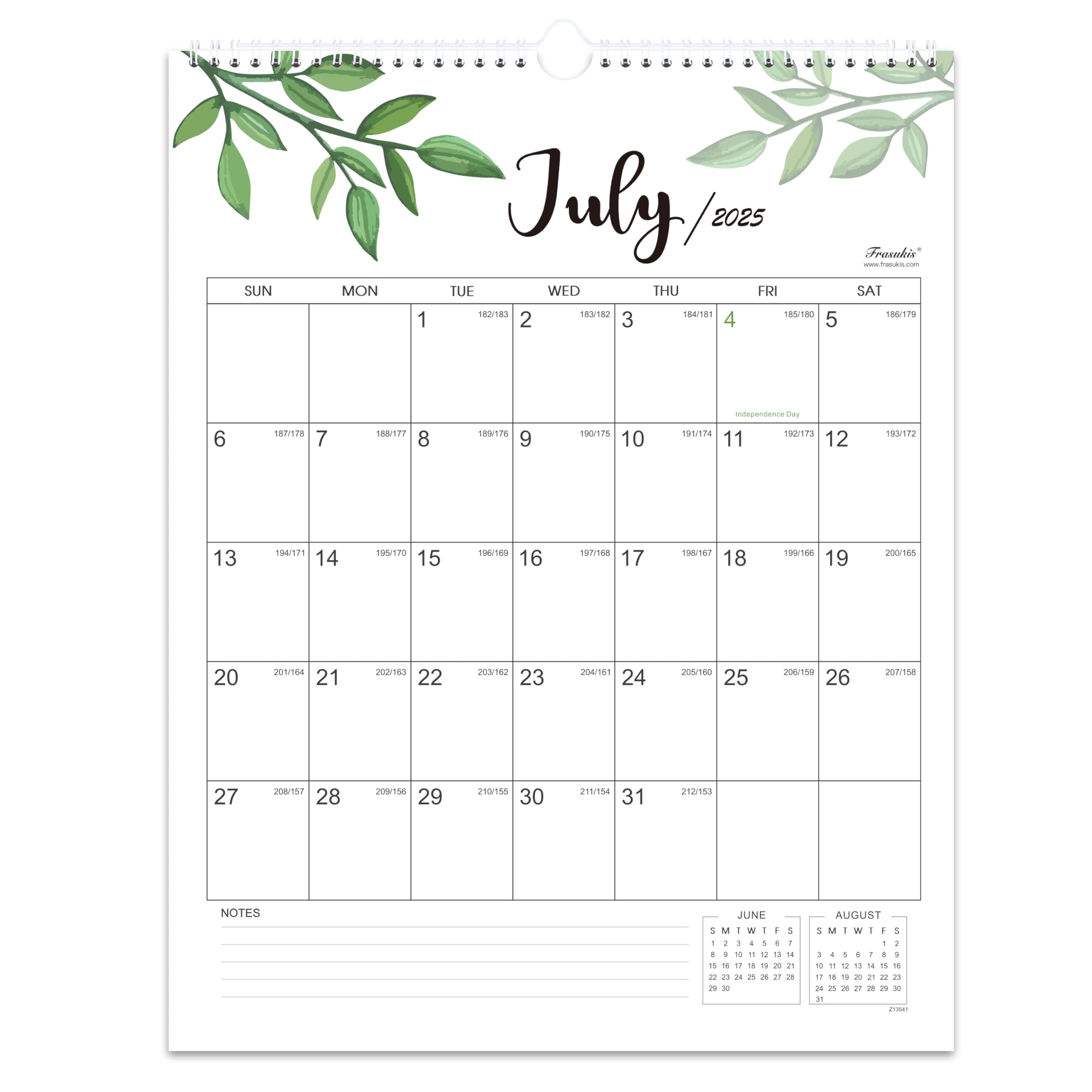 2025-2026 Wall Calendar - 18 Month Vertical Hanging Calendar from July 2025 to December 2026 | 14.8 x 11.5 Inches Large Monthly Planner with Julian Dates | Perfect for Home, Office & School Organization