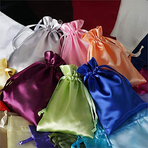 60 Pcs 3x4 Inch Blush Satin Drawstring Bags - Wedding Favors, Party Gifts, Jewelry Pouches, Candy Bags for Bridal Shower, Baby Shower, Birthday & Special Events