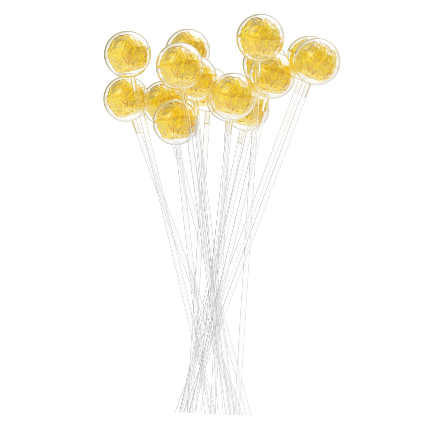 100pcs Clear Plastic Chocolate Candy Holder Sticks - Truffle Wrappers & Flower Packaging Supports for Valentine's Day, Wedding, Birthday Party Decorations - Perfect for DIY Desserts, Gift Packaging, and Candy Displays
